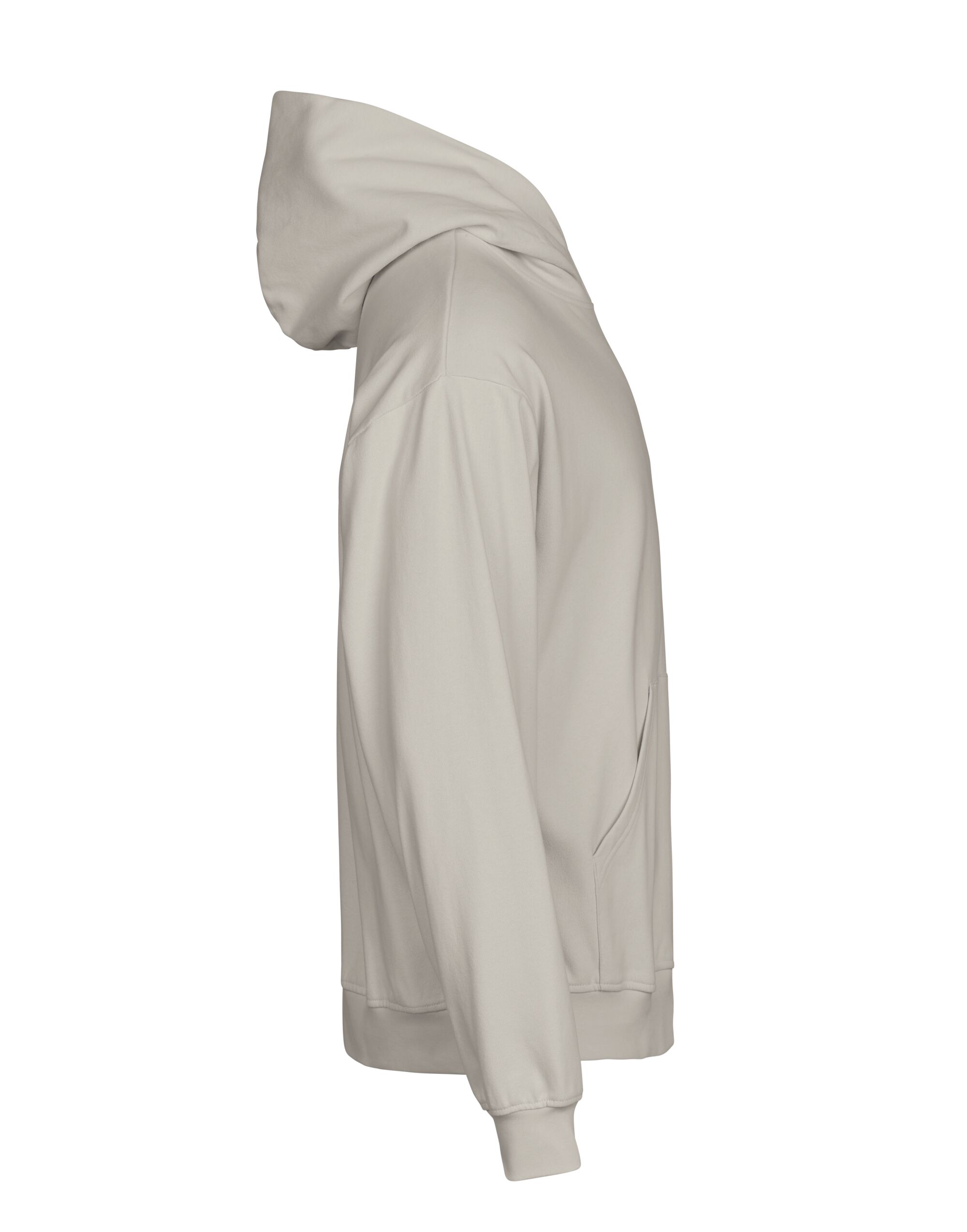 TJ5162 Cement Unlabeled Heavy Loose Fit Hooded Sweatshirt