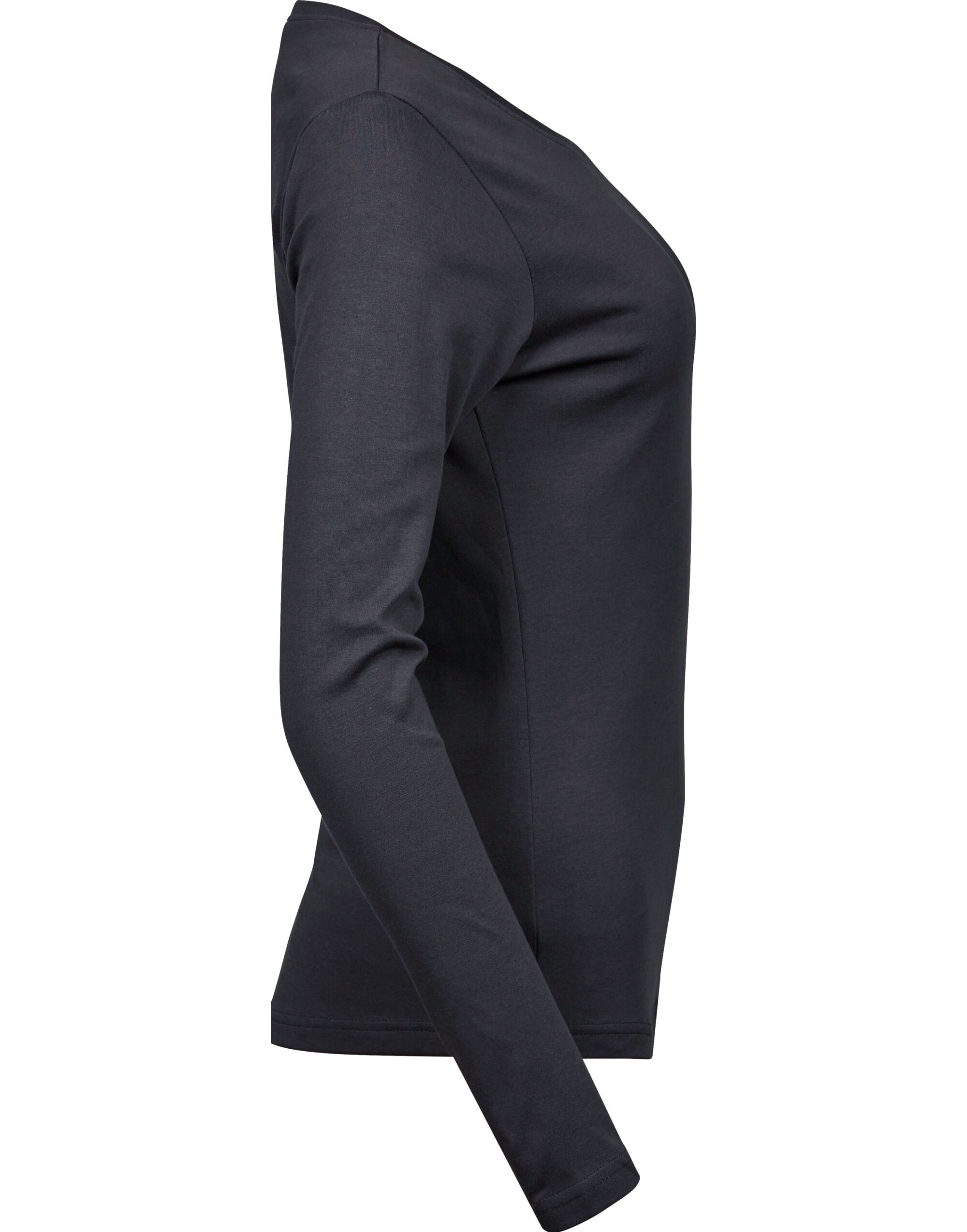 TJ590 Ladies’ Long Sleeve Interlock Tee Dark Grey
