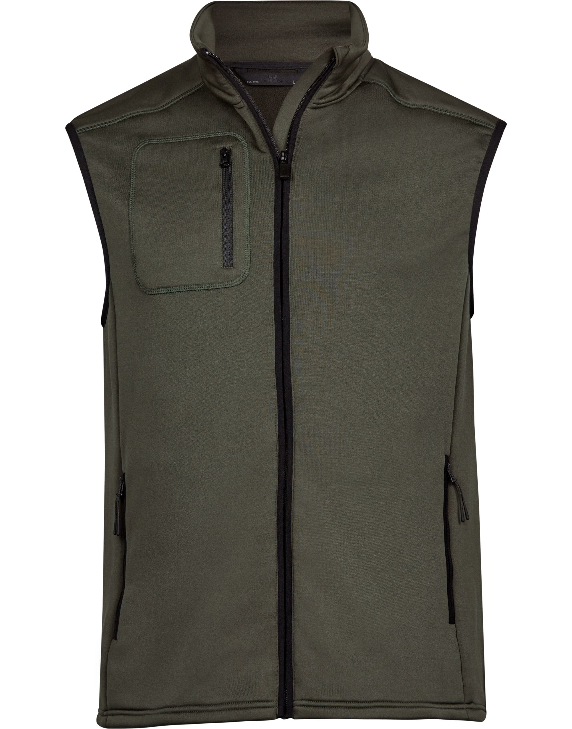 TJ9104 Men’s Stretch Fleece Bodywarmer Deep Green
