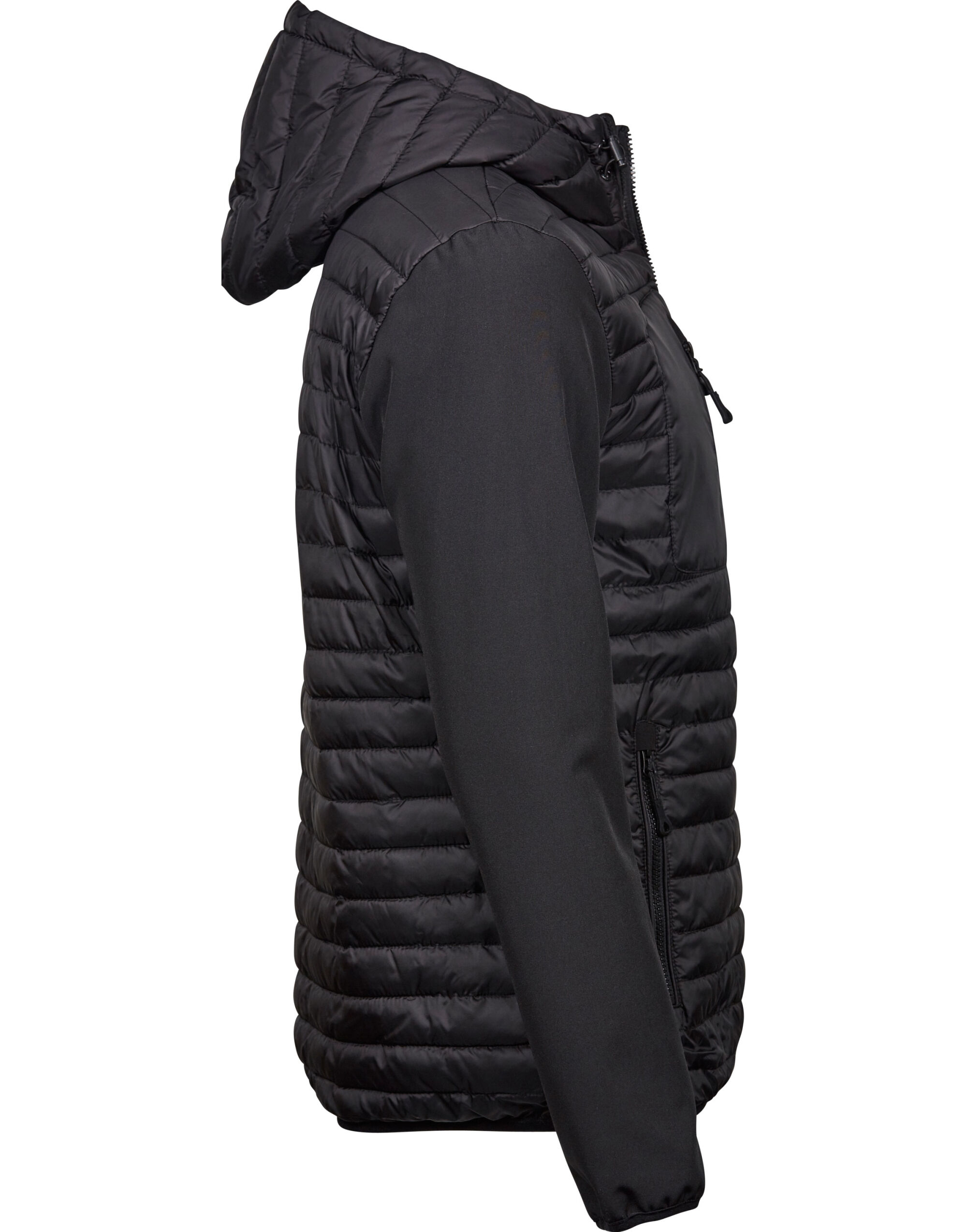 TJ9628 Men’s Hooded Crossover Jacket Black