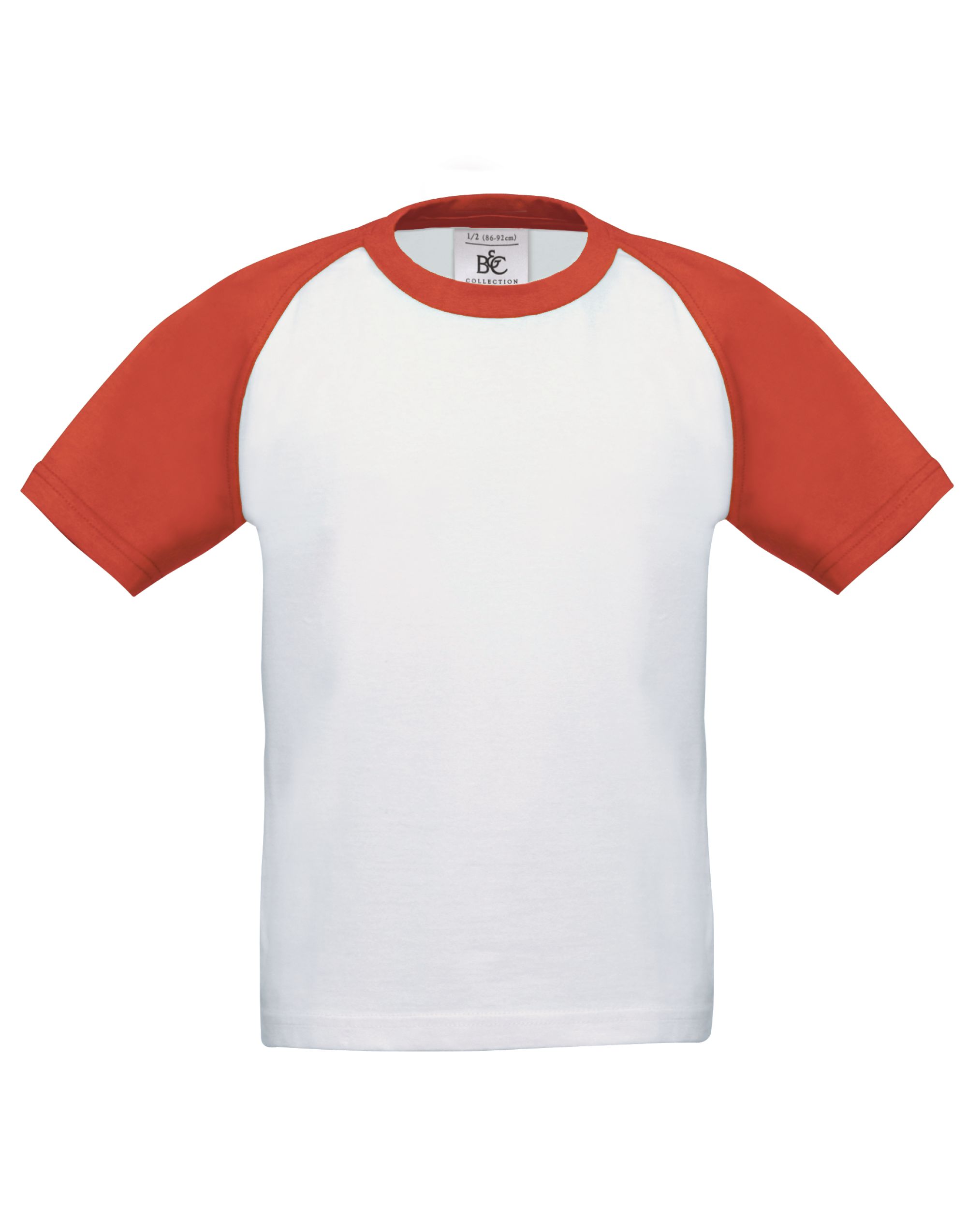 White/Red Kids Short Sleeve Baseball Tee White/Red Kids Short Sleeve Baseball Tee