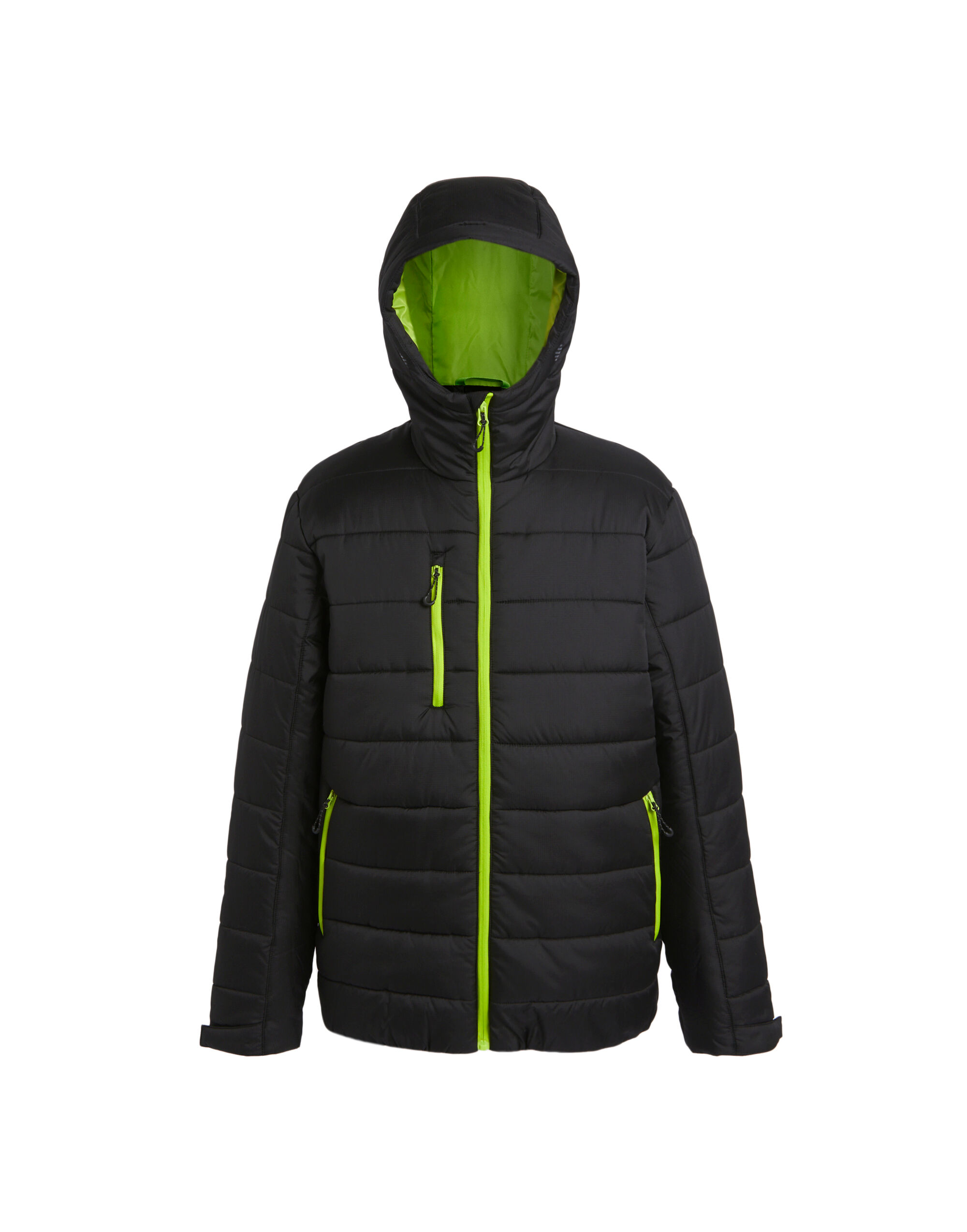 TRA241 Men’s Navigate Thermal Jacket Black/Lime