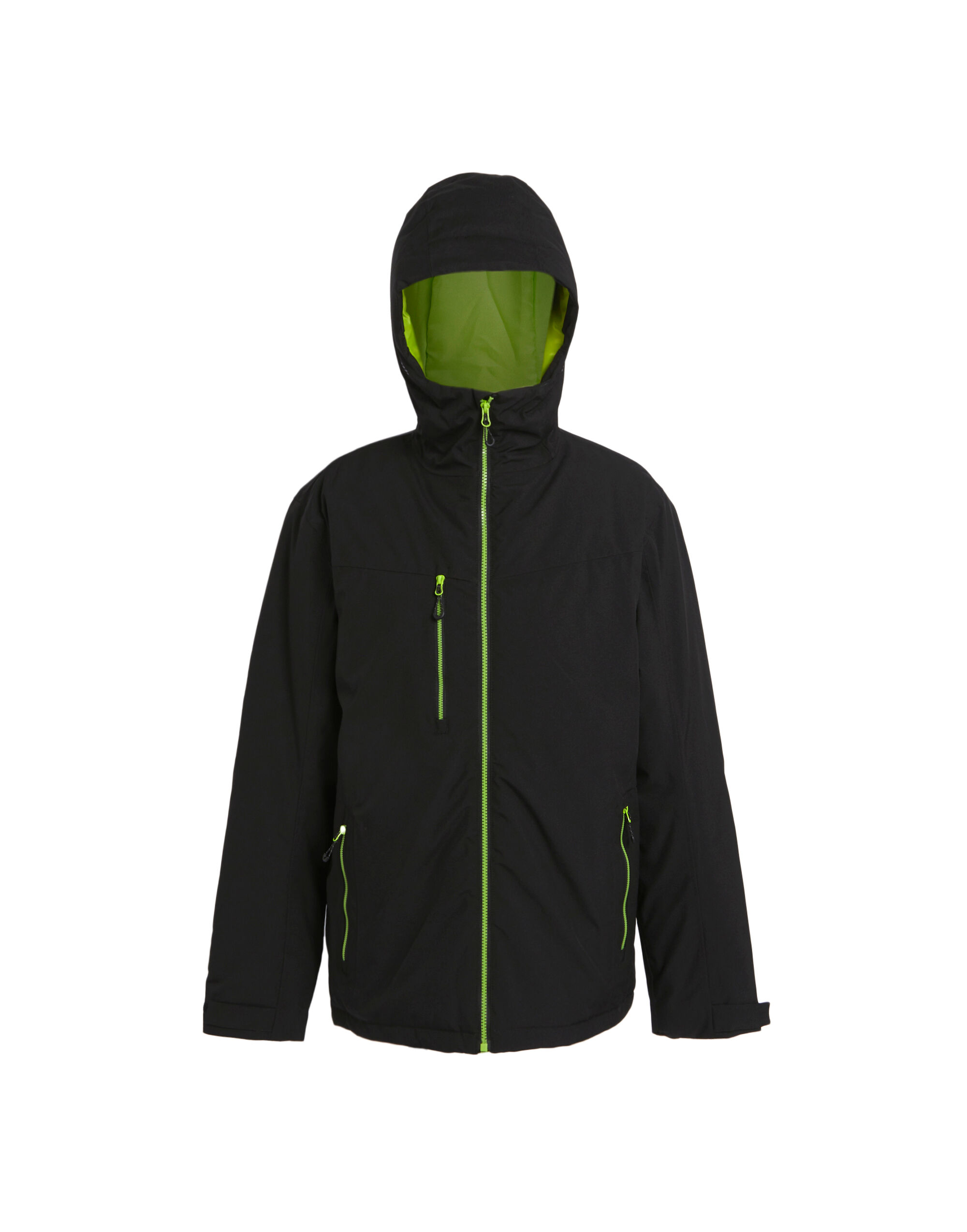 TRA253 Mens Navigate Insulated Waterproof Jacket Black/Lime