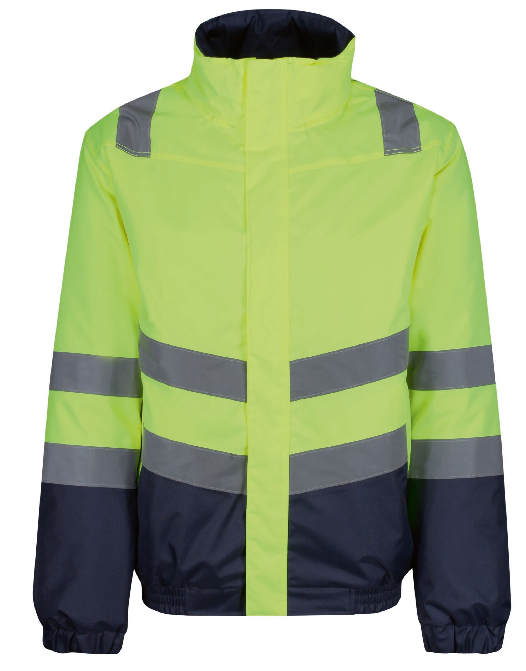 TRA218 Hi-Vis Yellow/Navy Pro Hi Vis Bomber Jacket