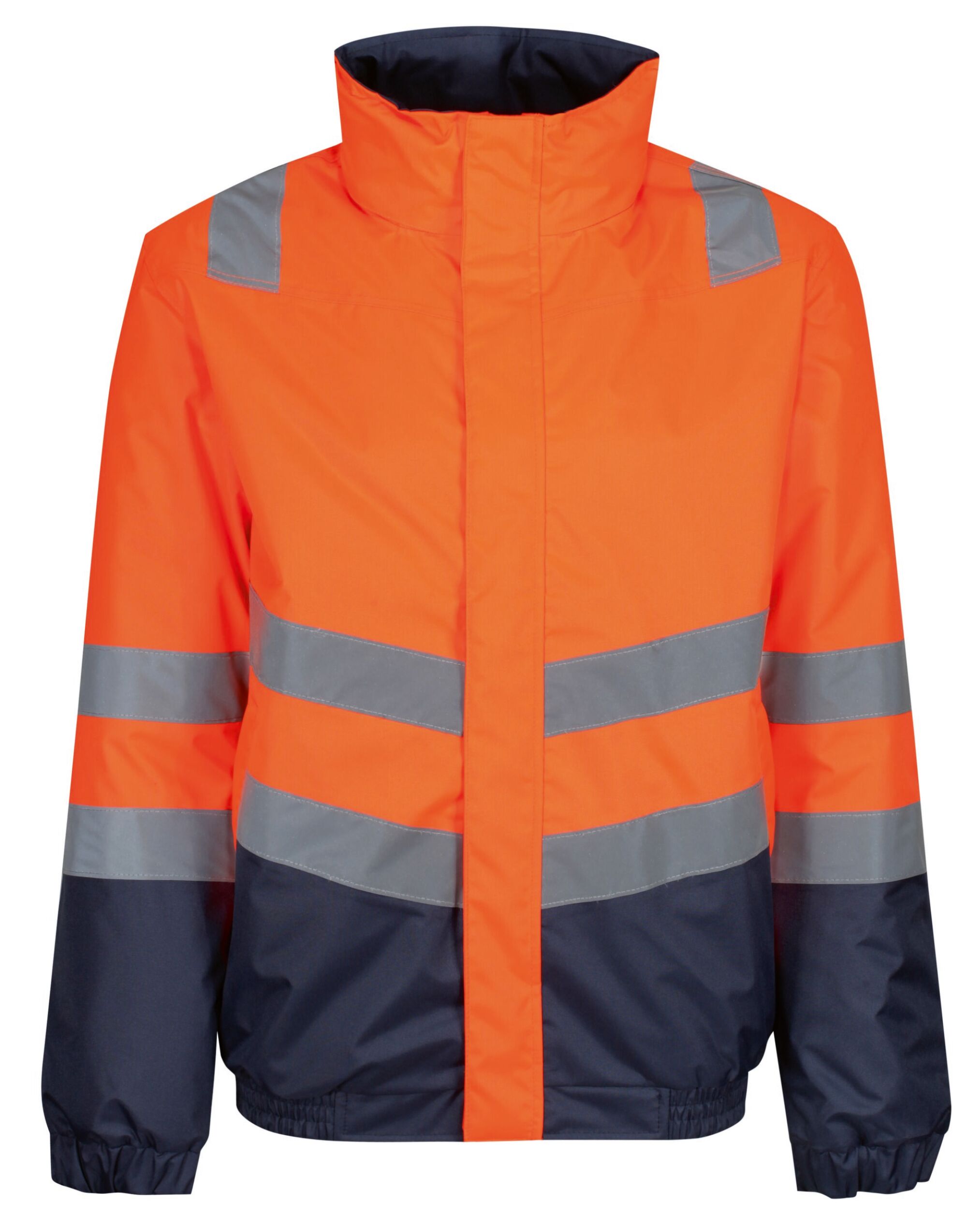 TRA218 Hi Vis Orange/Navy Pro Hi Vis Bomber Jacket