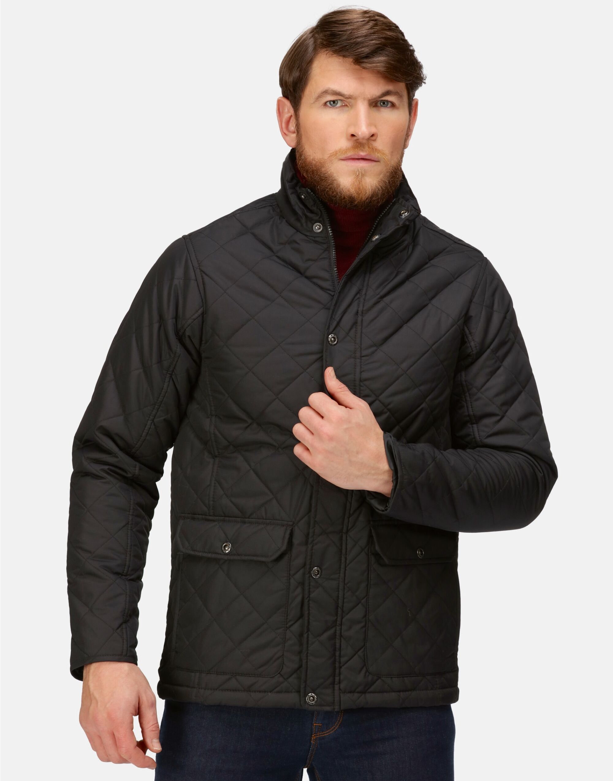 TRA441 Men’s Tyler Quilted Jacket Black