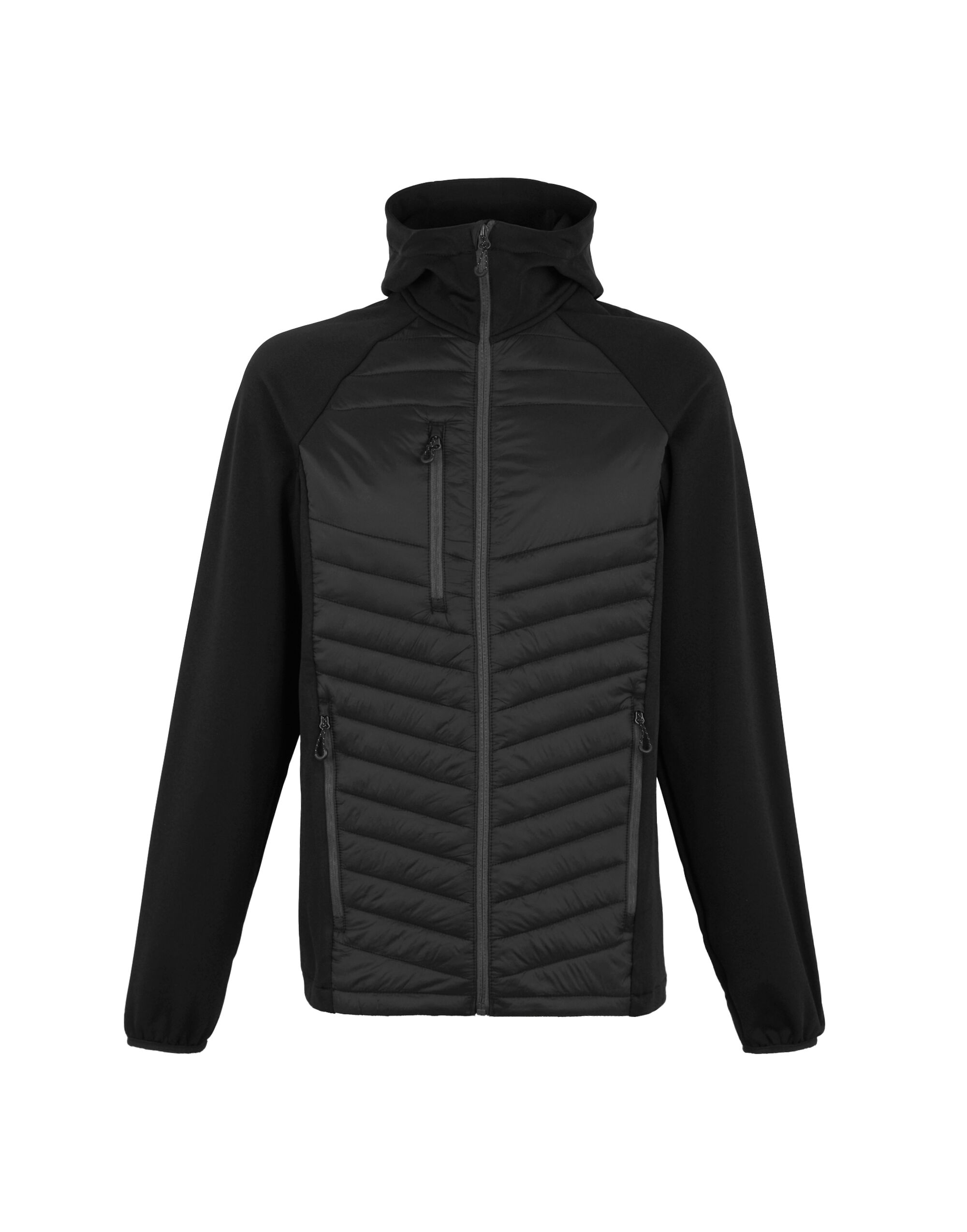 TRA549 Men’s Navigate Thermal Hybrid Jacket Black/Seal Grey
