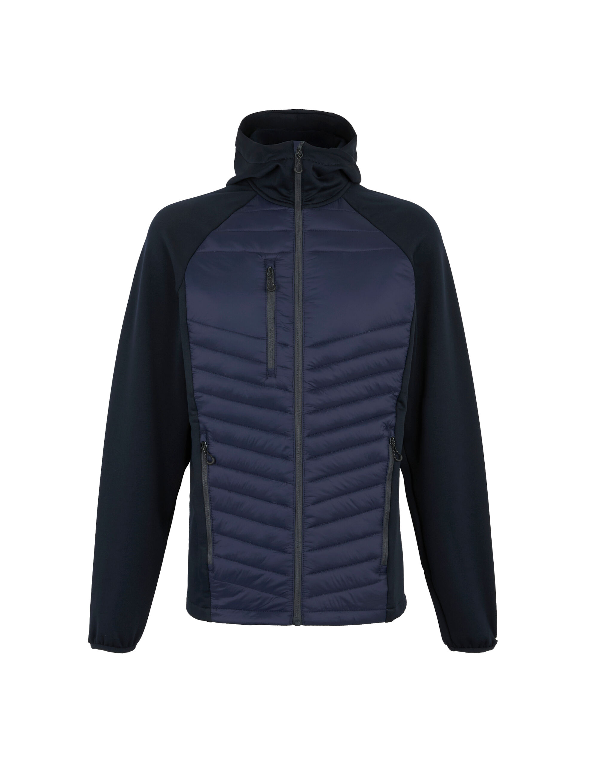 TRA549 Navy/Seal Grey Men’s Navigate Thermal Hybrid Jacket