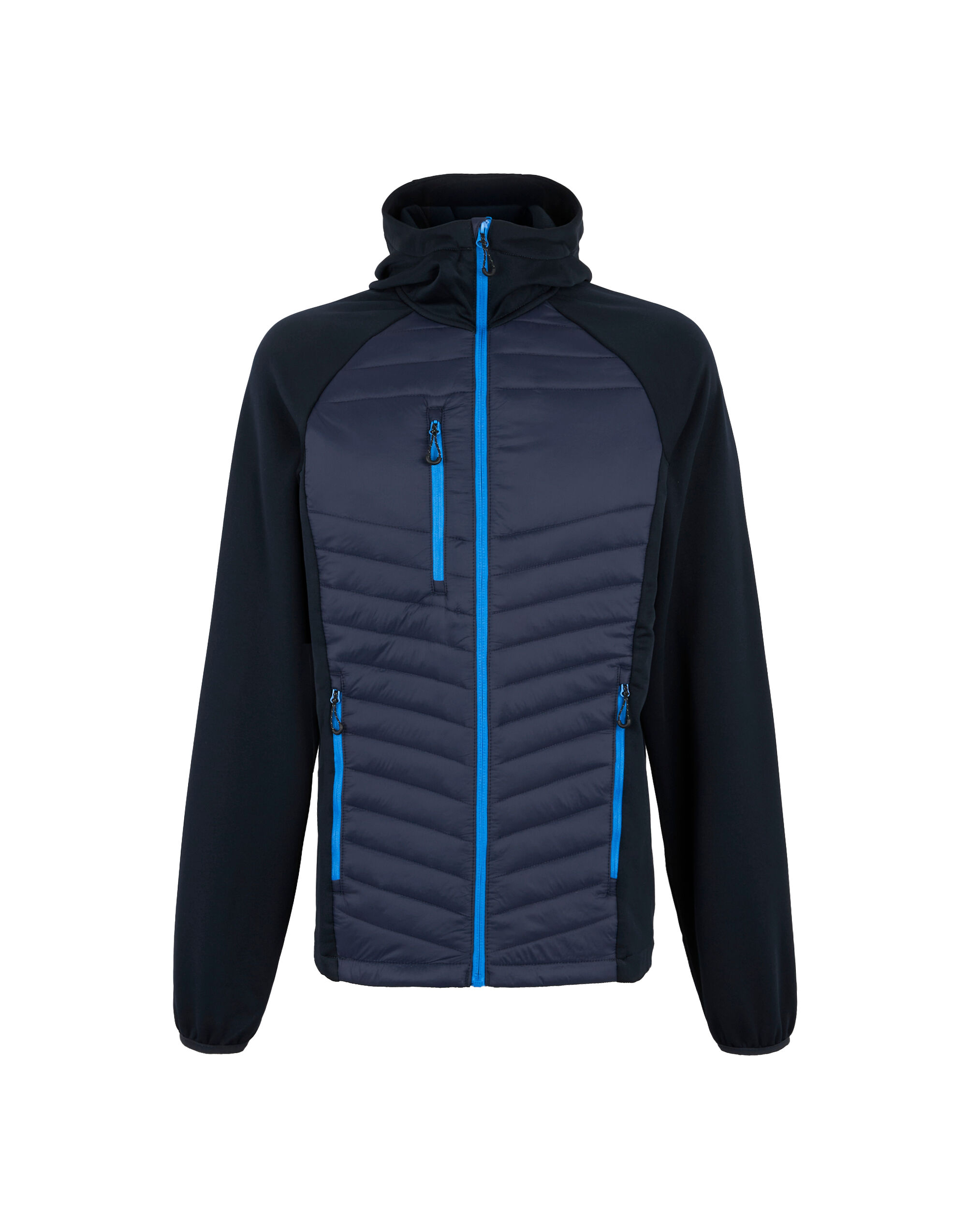 TRA549 Navy/ French Blue Men’s Navigate Thermal Hybrid Jacket