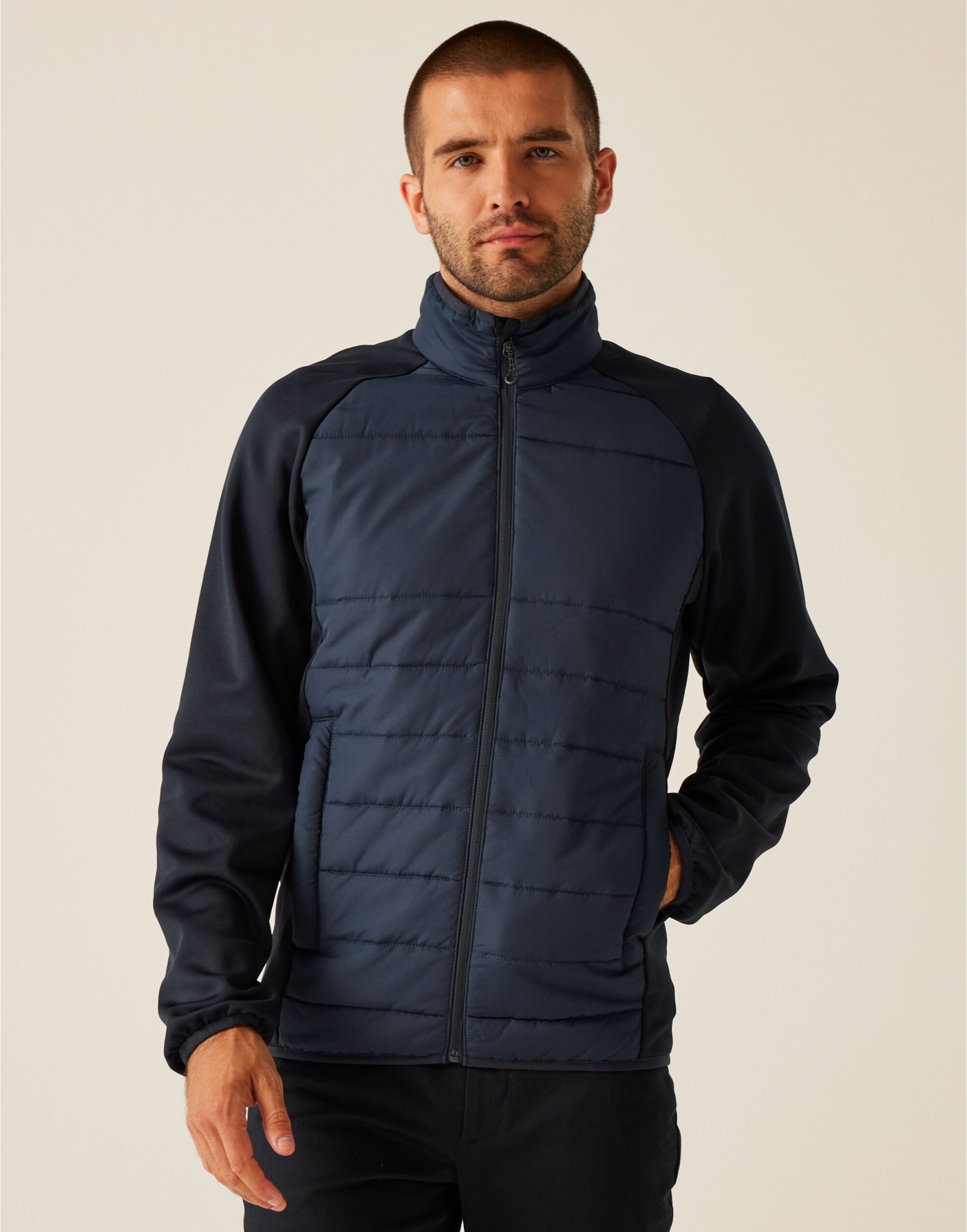 TRA590 Navy Essential Hybrid Jacket