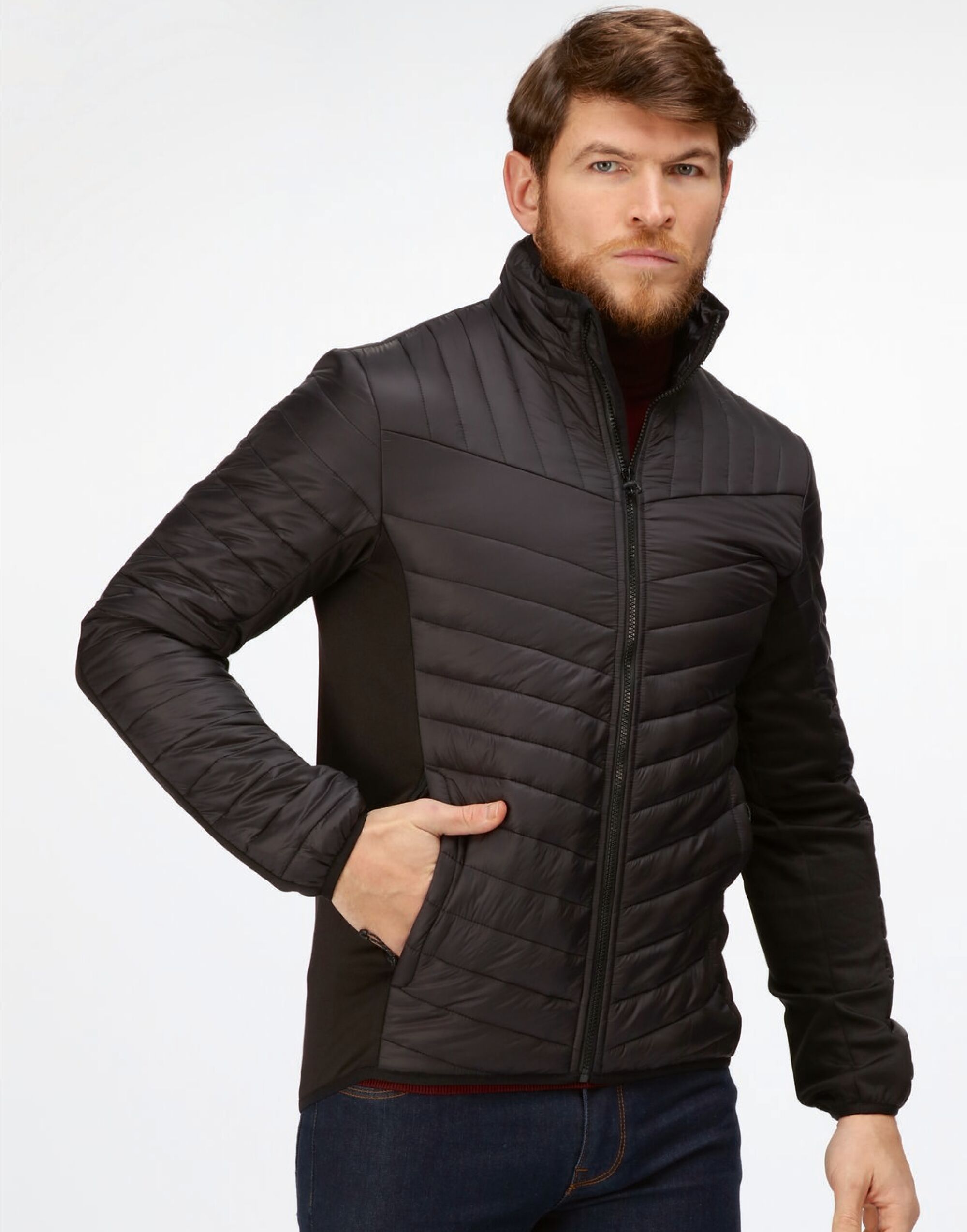 TRA529 Black Men’s Tourer Hybrid Jacket
