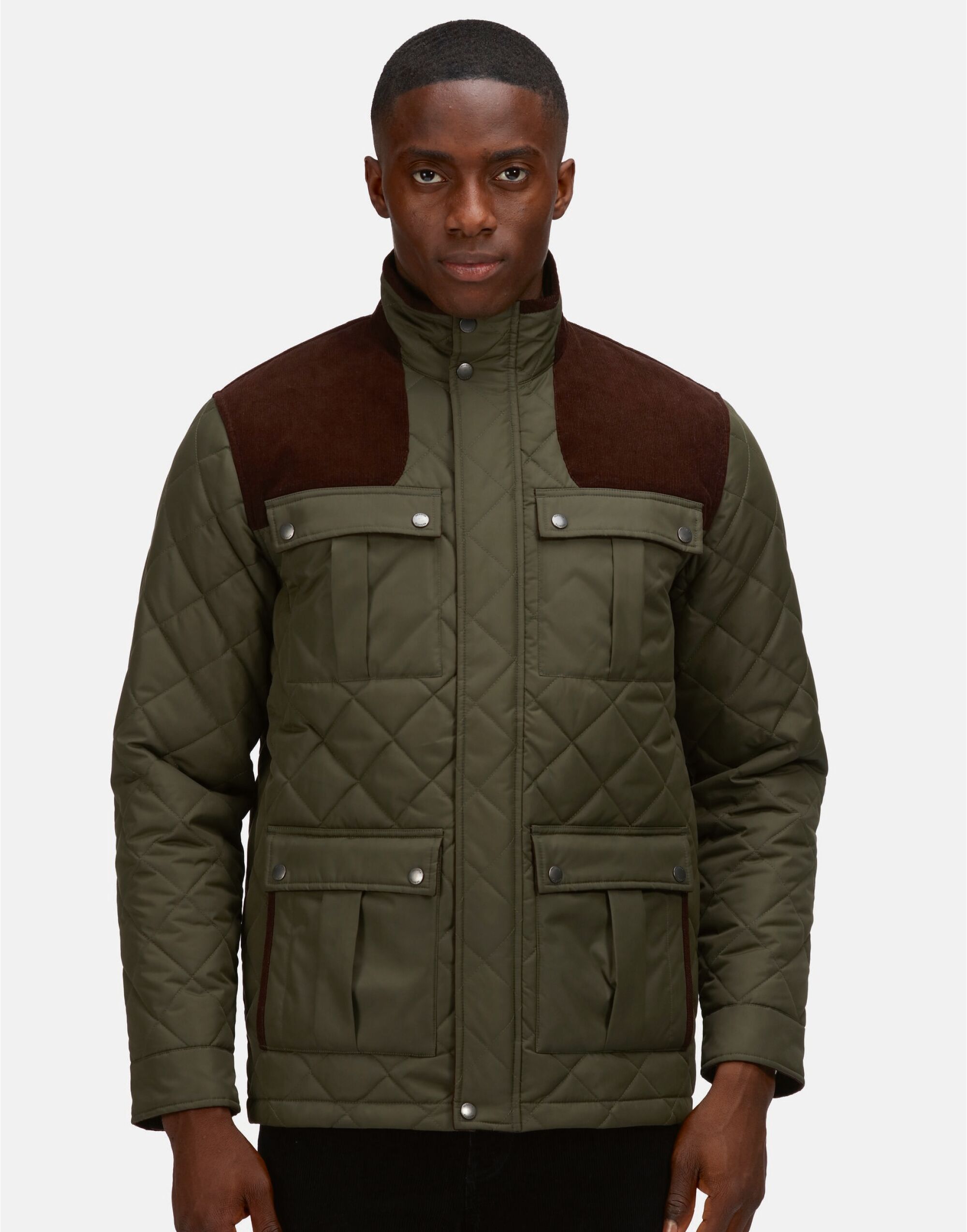 TRA534 Padbury Quilted Jacket Dark Khaki