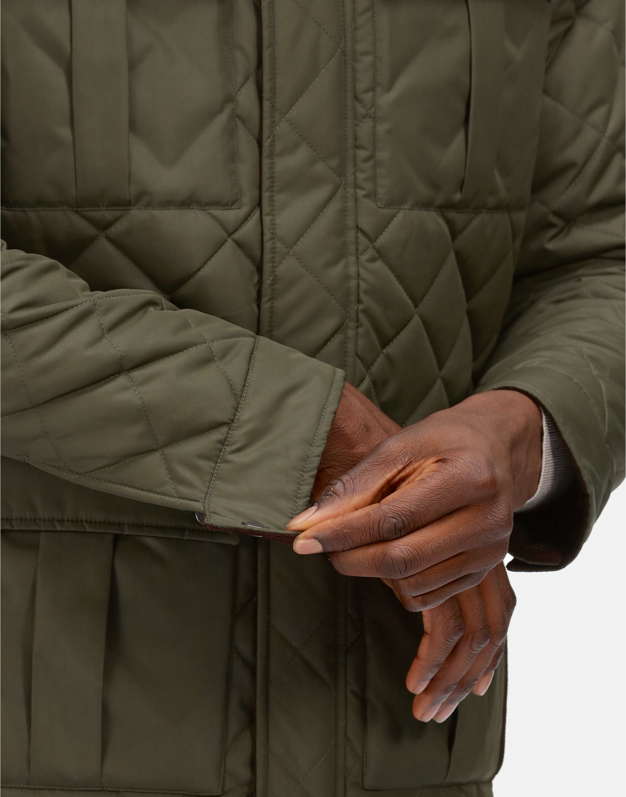 TRA534 Padbury Quilted Jacket Dark Khaki