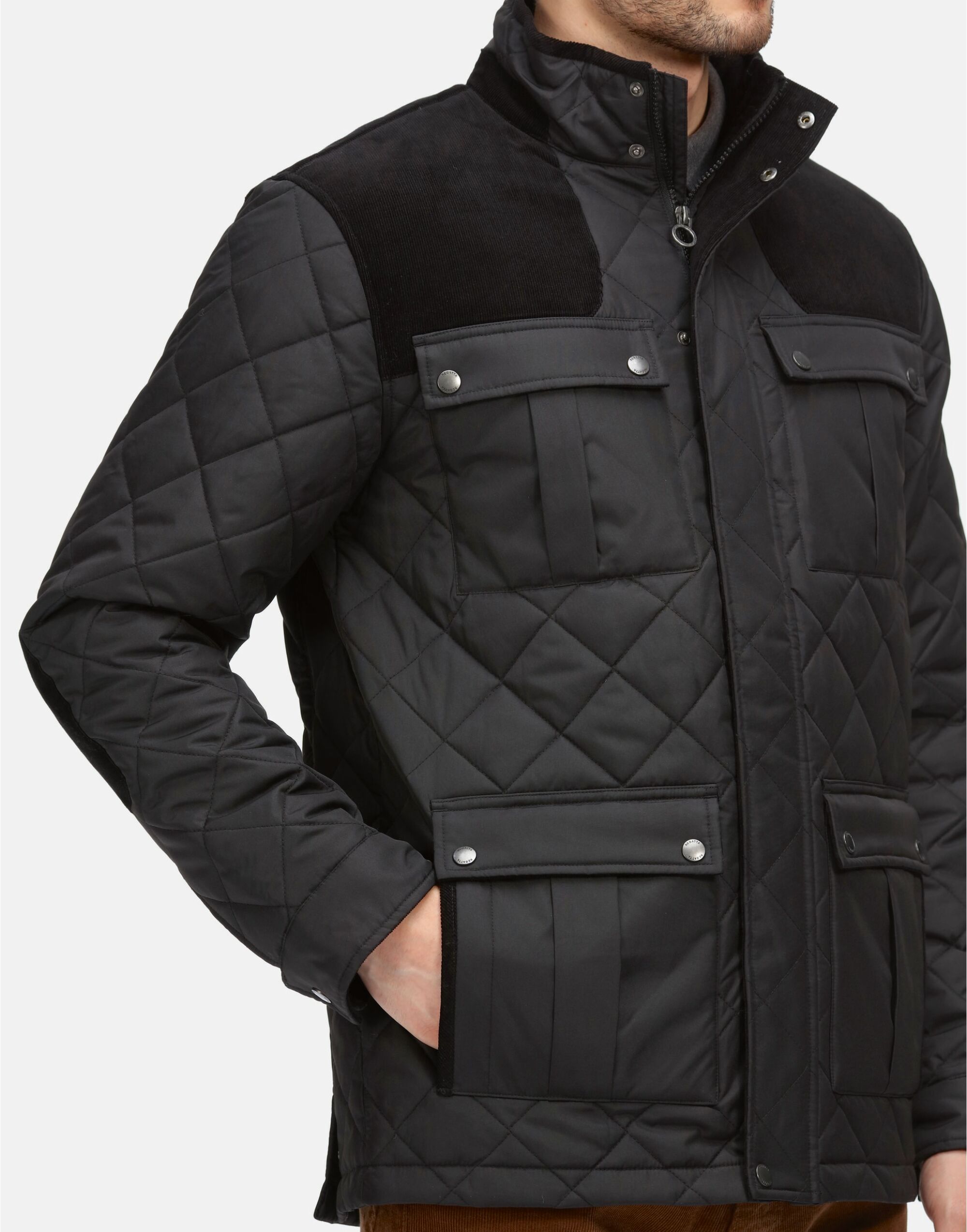 TRA534 Padbury Quilted Jacket Black