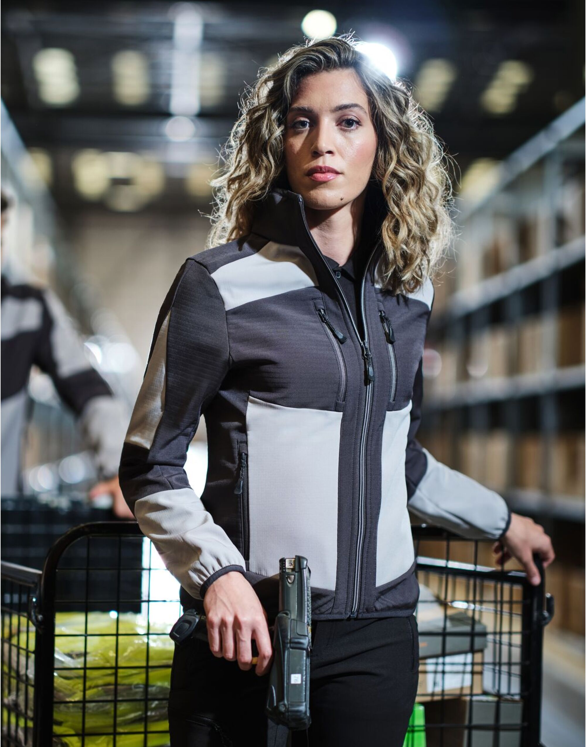 TRA753 Mineral Grey/Ash E-Volve Unisex 2 Layer Softshell Jacket