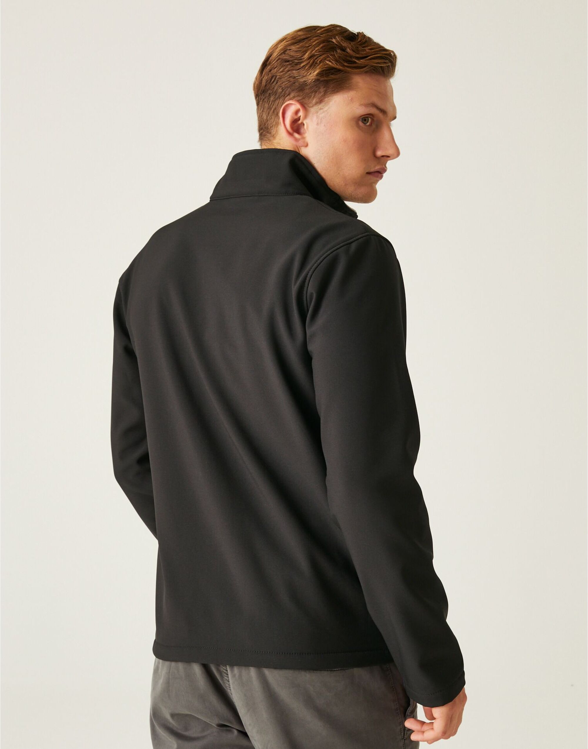 TRA762 Ascender Two Layer Softshell Jacket Black/Mineral Grey