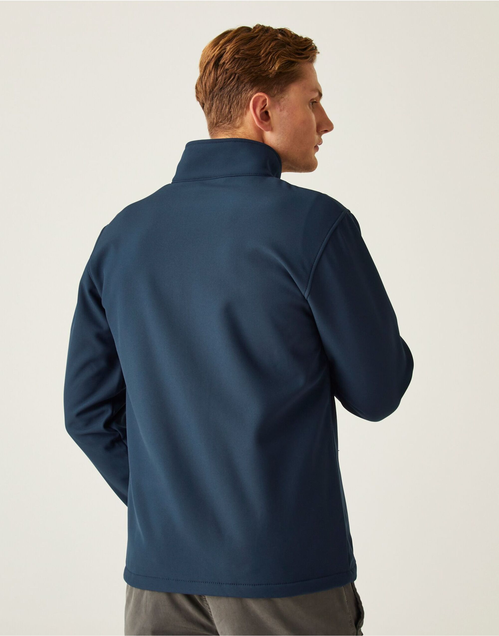 TRA762 Navy/Classic Red Ascender Two Layer Softshell Jacket
