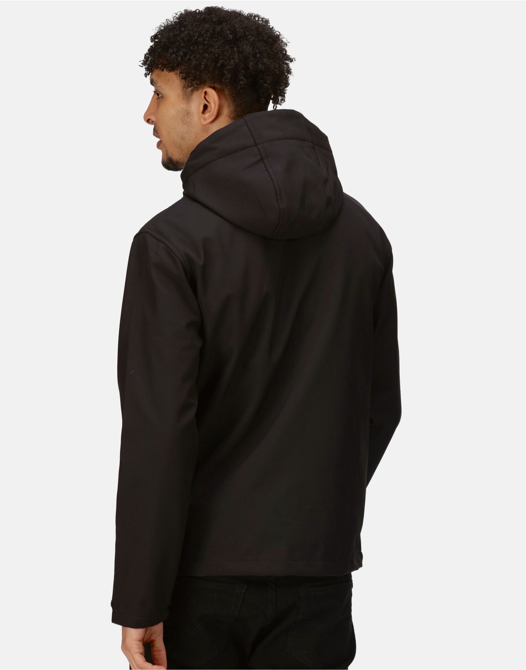 TRA701 Black/Black Venturer 3 Layer Hooded Softshell