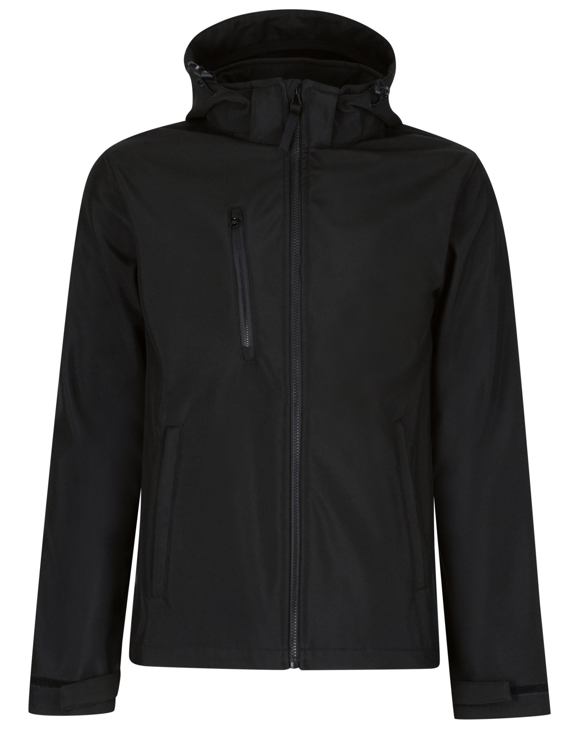 TRA701 Black/Black Venturer 3 Layer Hooded Softshell