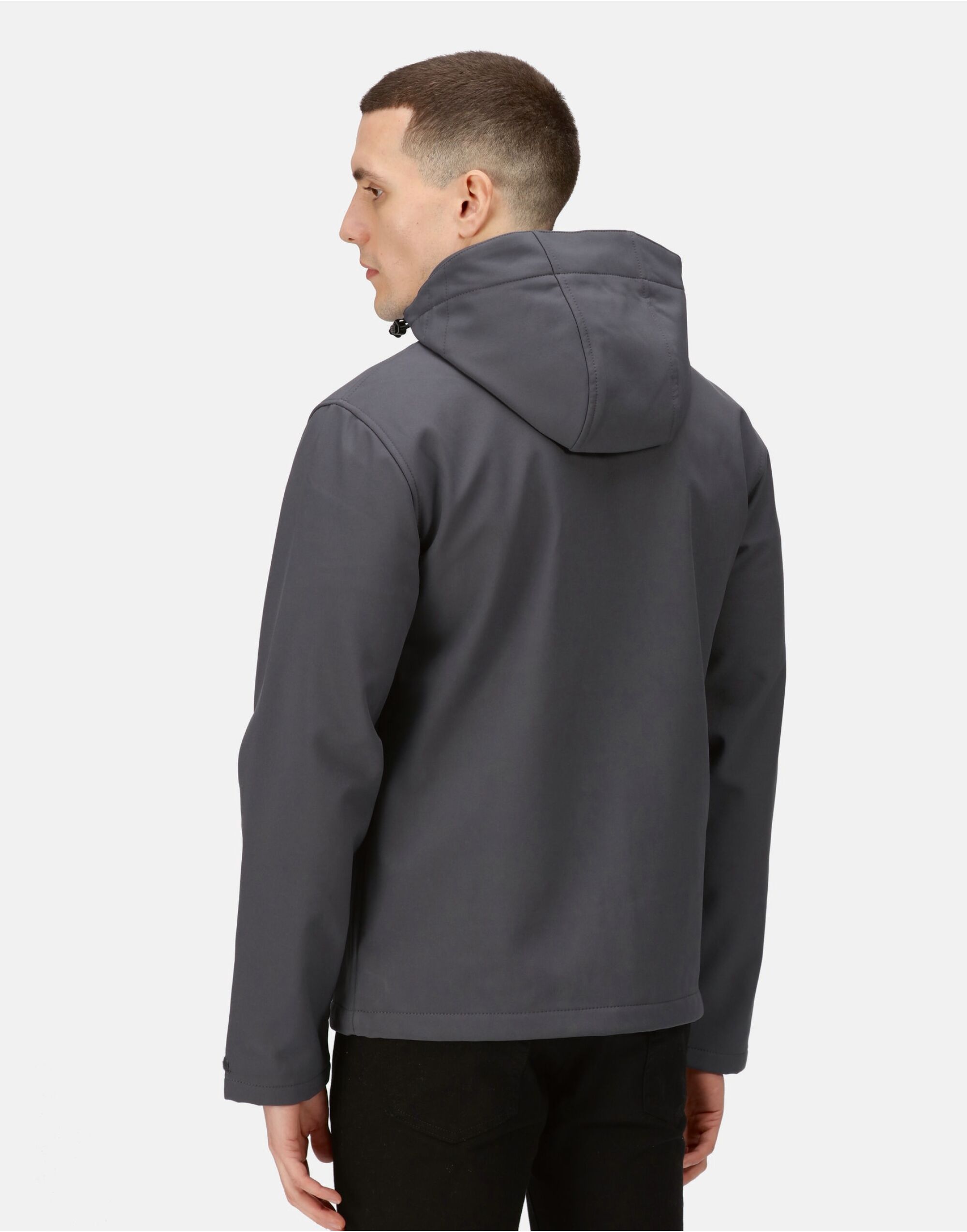 TRA701 Seal Grey/Black Venturer 3 Layer Hooded Softshell