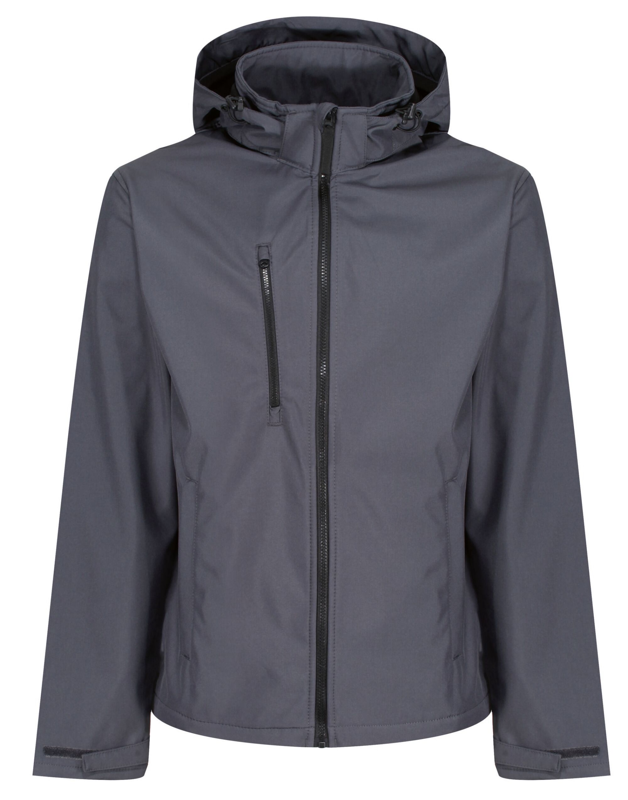 TRA701 Seal Grey/Black Venturer 3 Layer Hooded Softshell