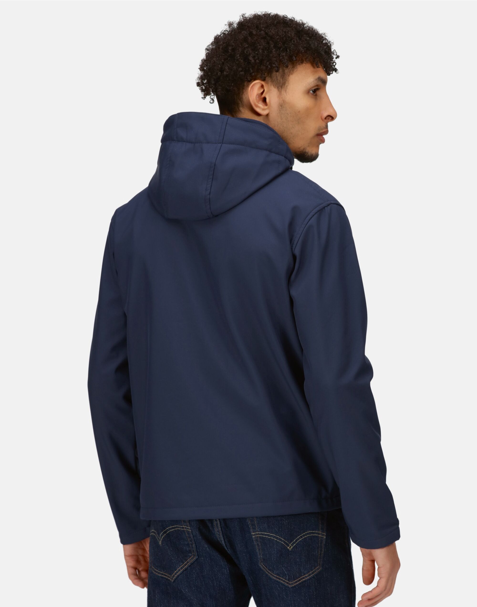 TRA701 Venturer 3 Layer Hooded Softshell Navy/Navy