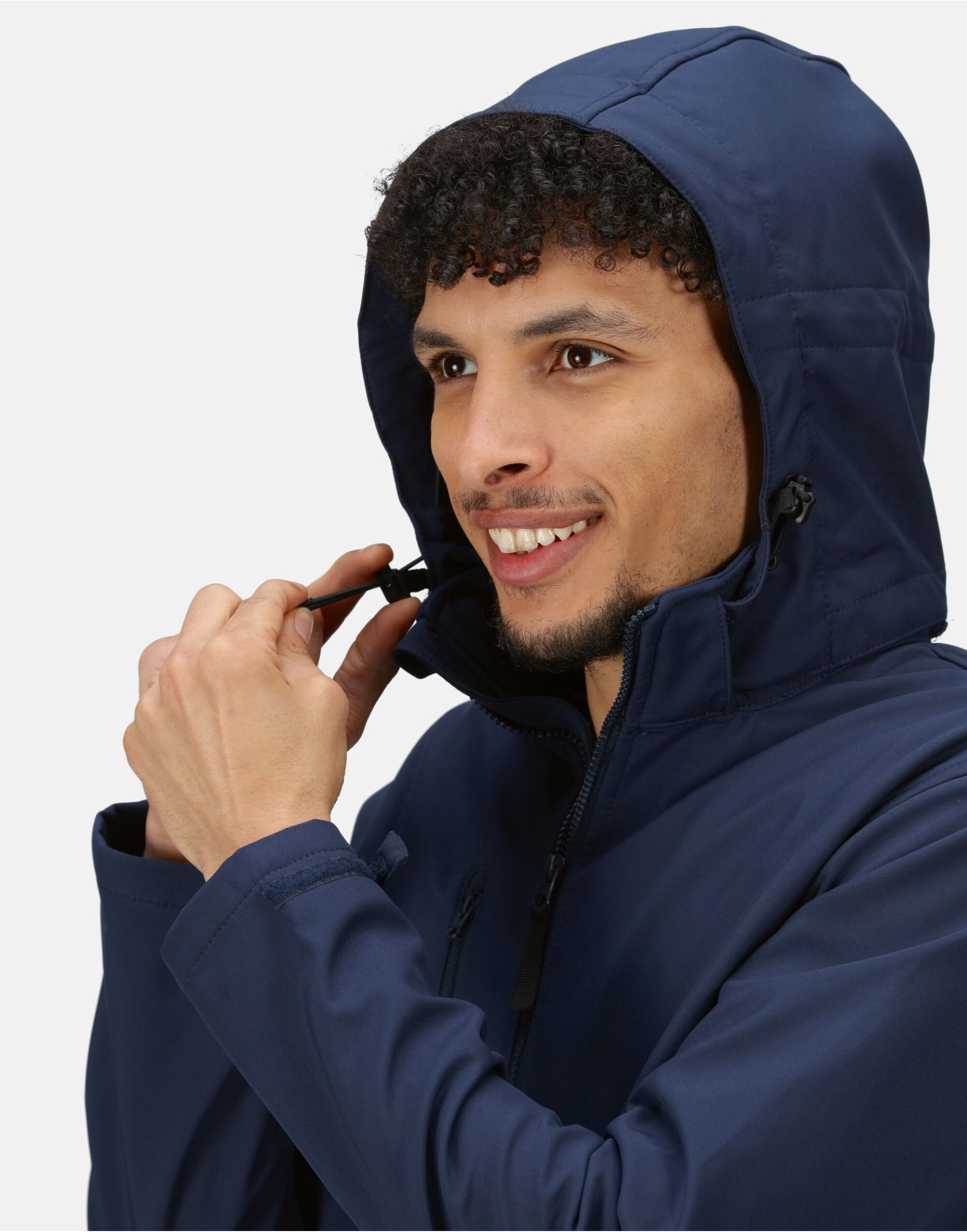 TRA701 Navy/Navy Venturer 3 Layer Hooded Softshell