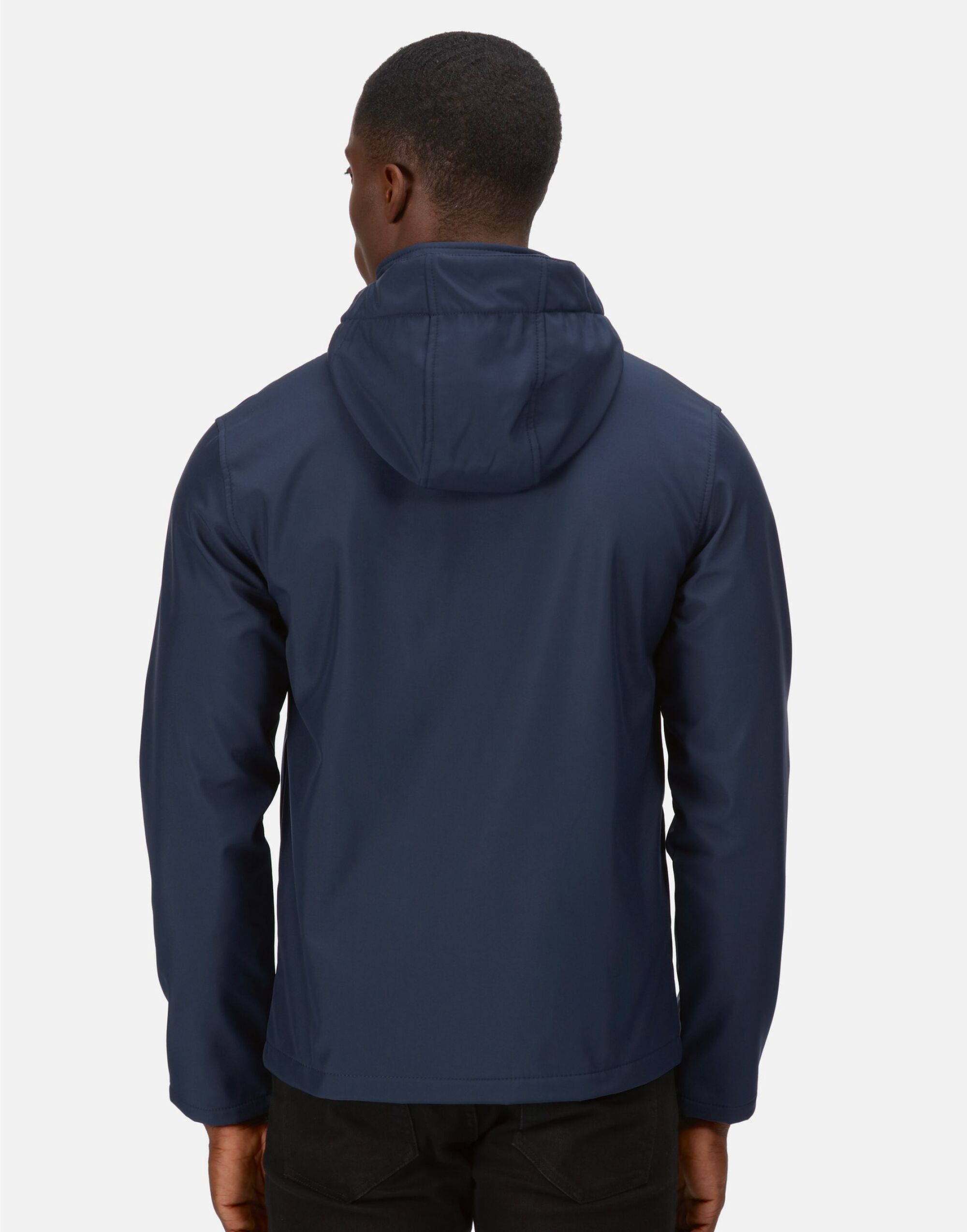 TRA701 Venturer 3 Layer Hooded Softshell Navy/ French Blue