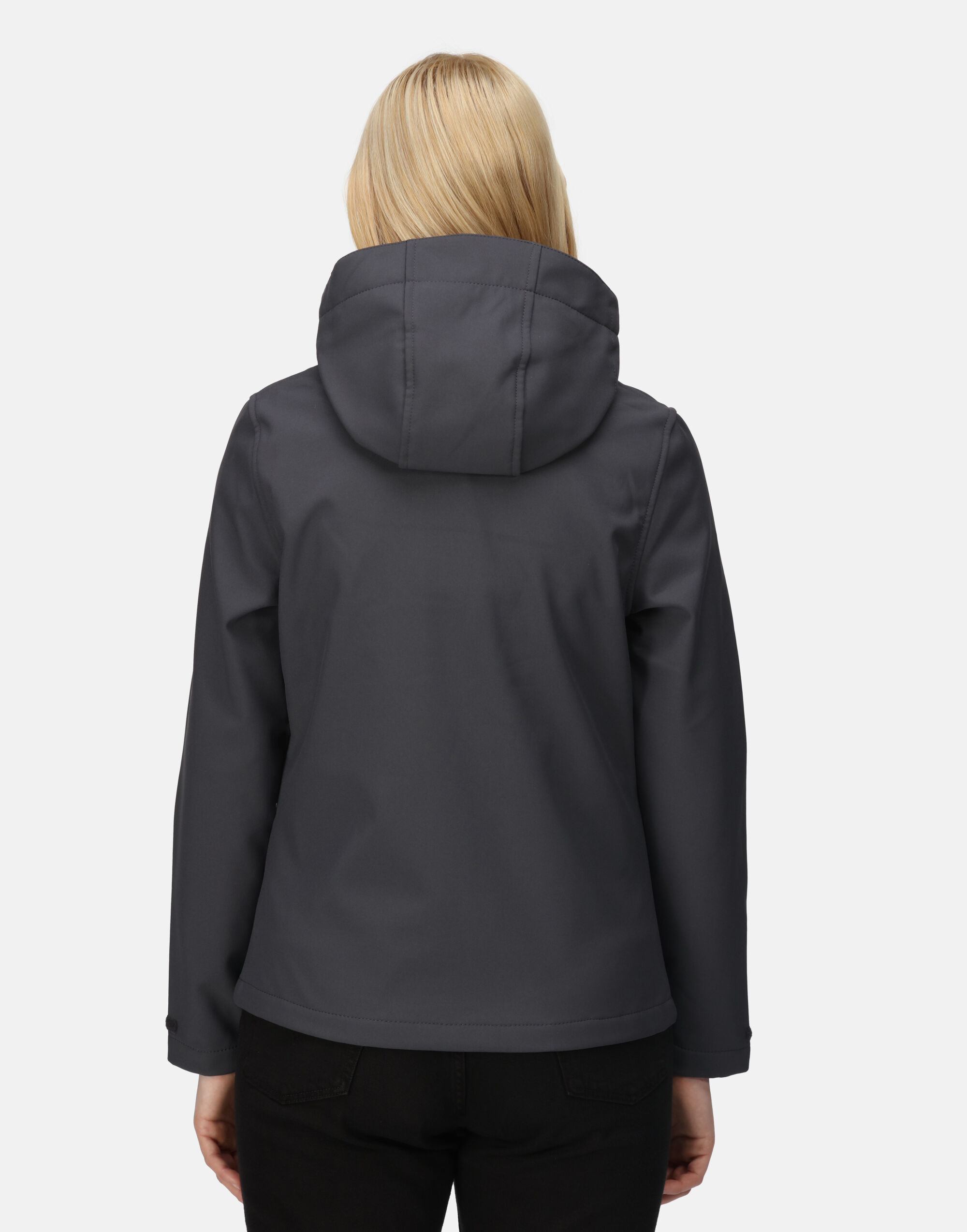TRA702 Women’s Venturer Hooded Softshell Seal Grey/Black