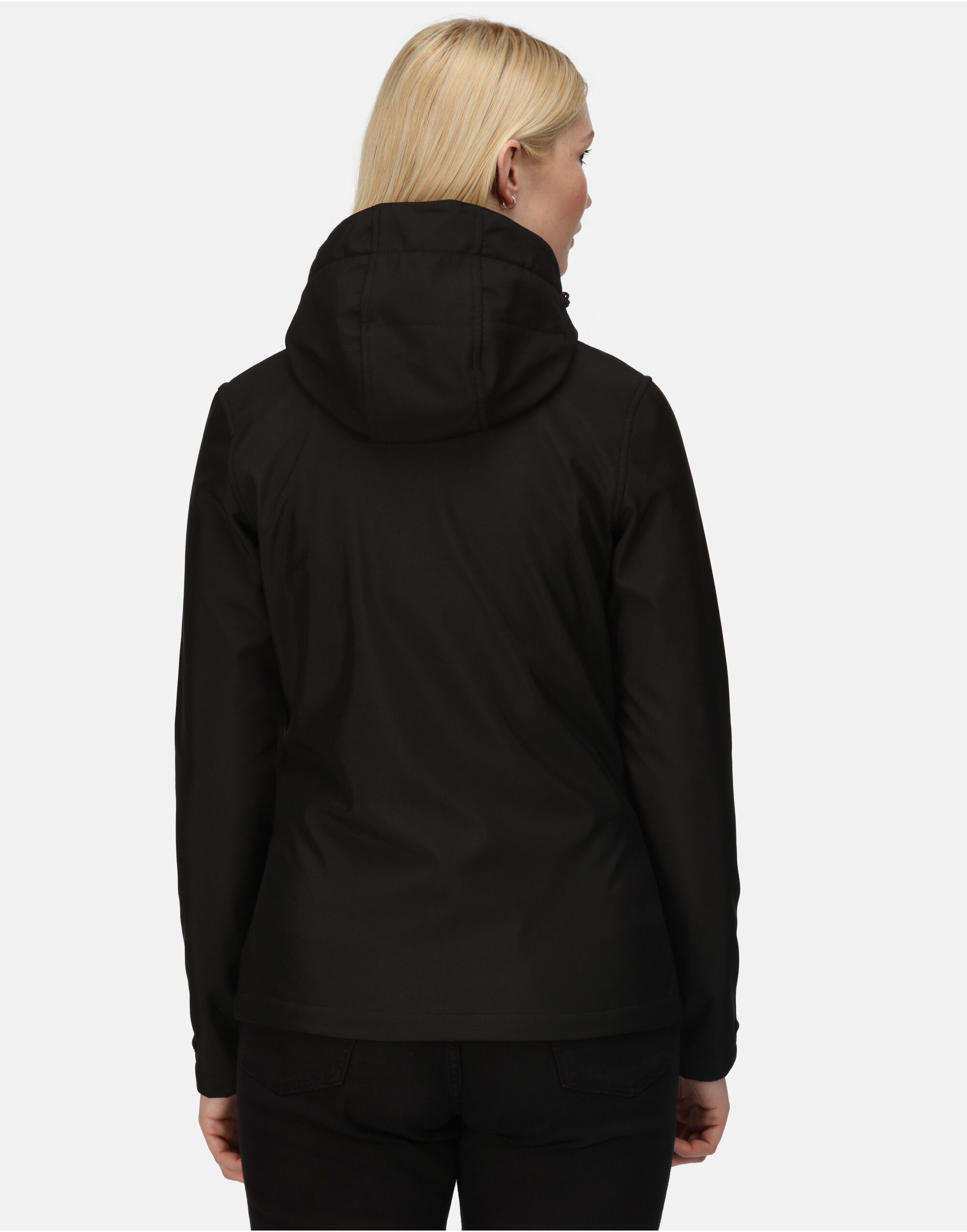 TRA702 Women’s Venturer Hooded Softshell Black/Red