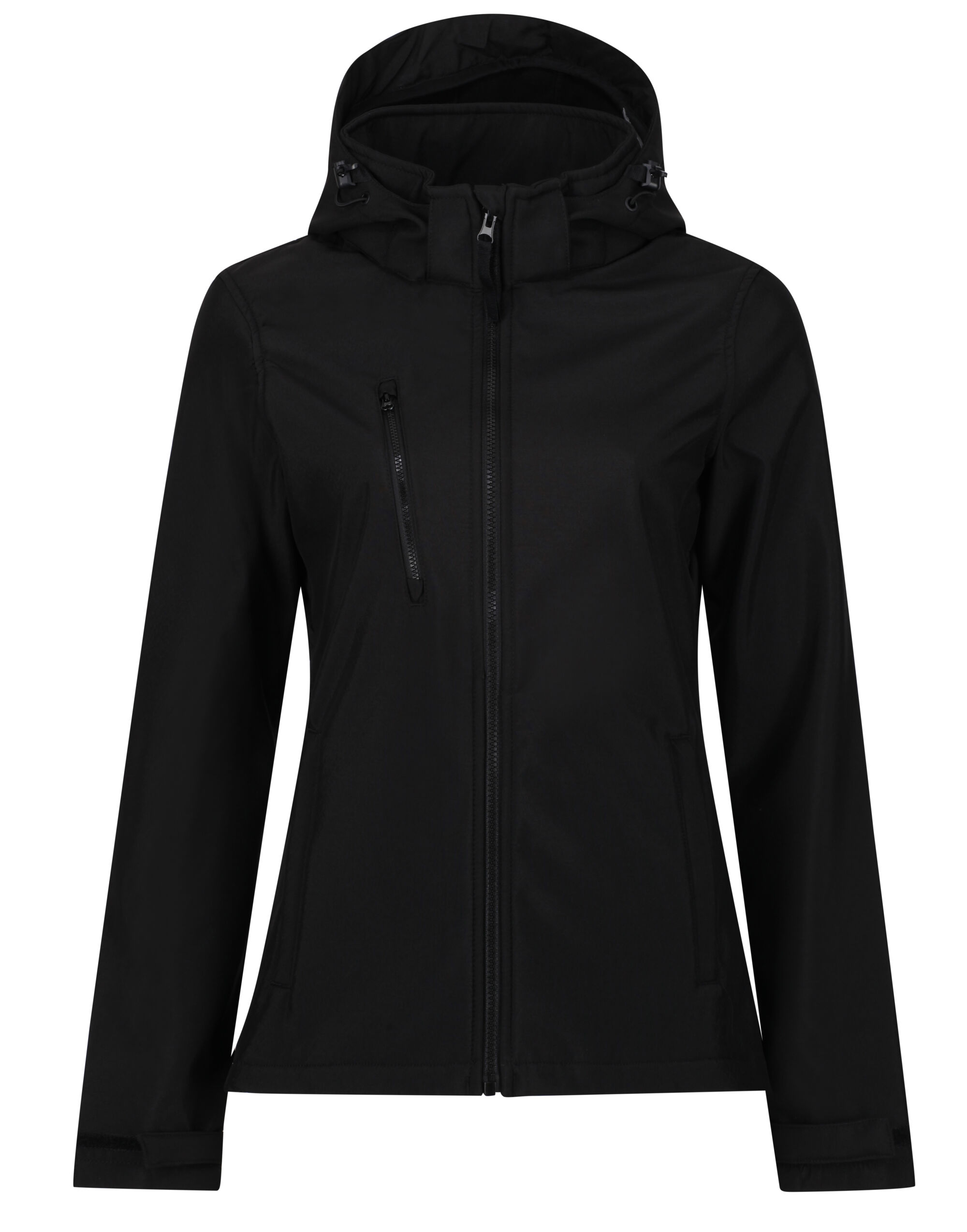 TRA702 Women’s Venturer Hooded Softshell Black/Black