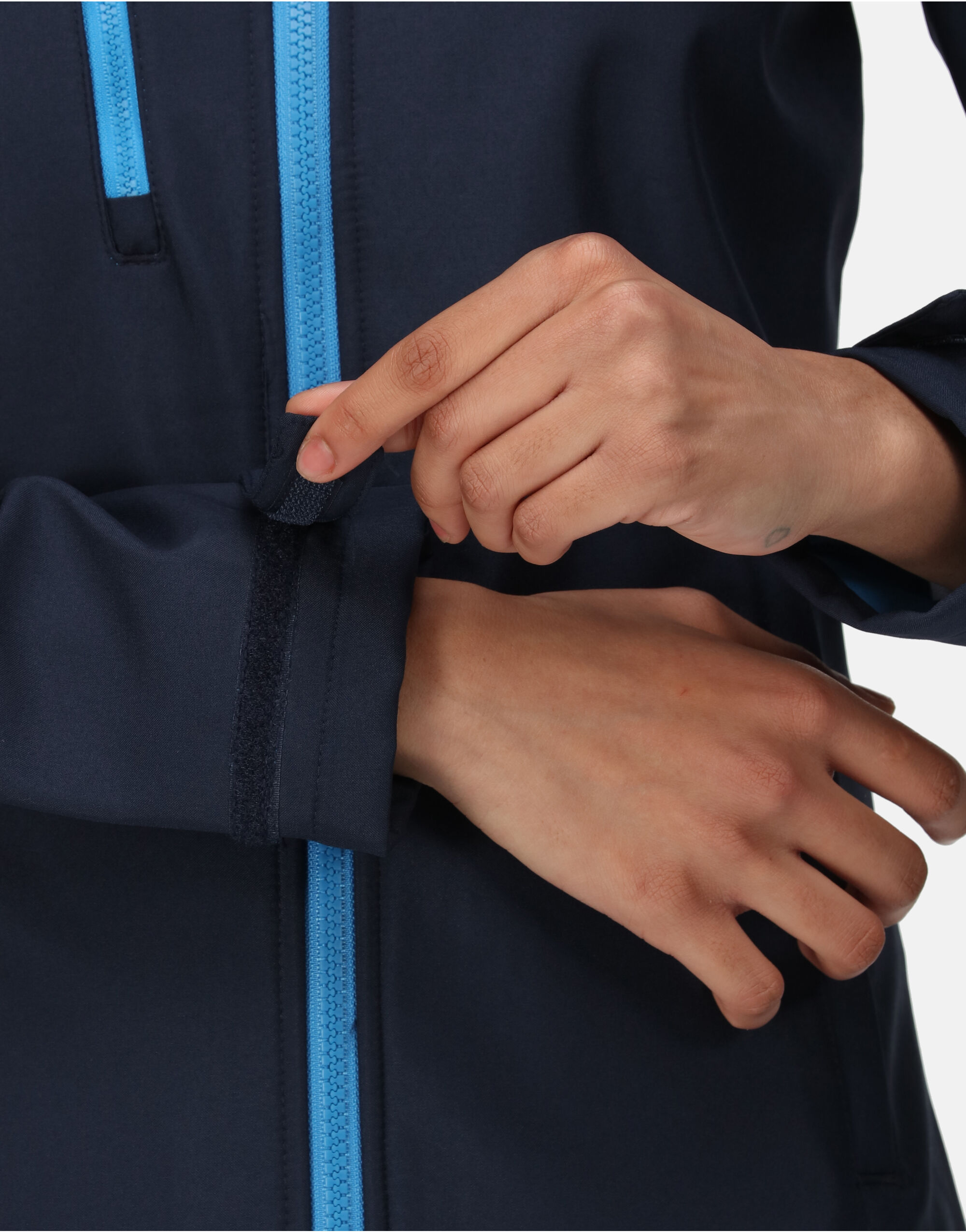 TRA702 Navy/ French Blue Women’s Venturer Hooded Softshell