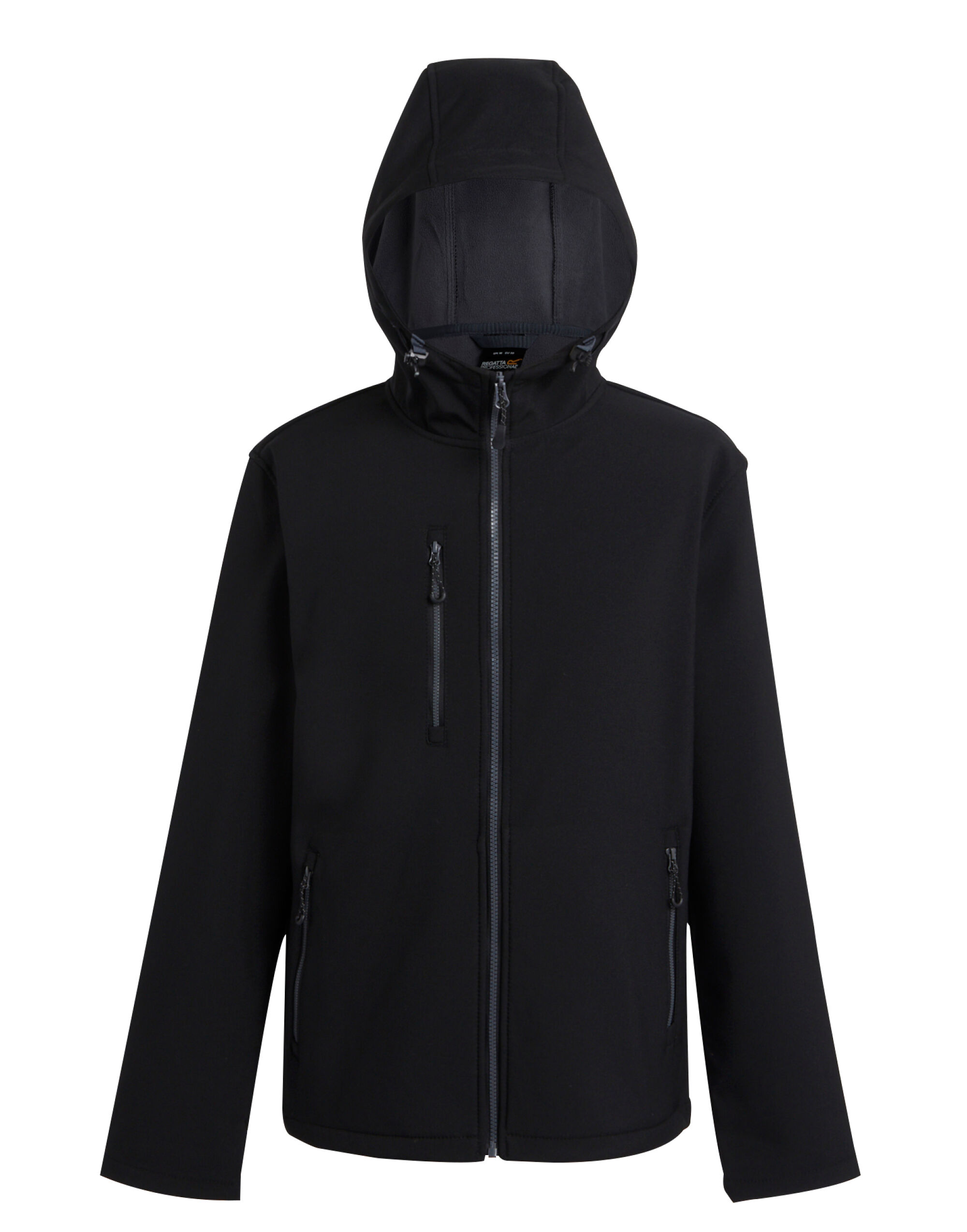TRA705 Navigate 2-Layer Hooded Softshell Jacket Black/Seal