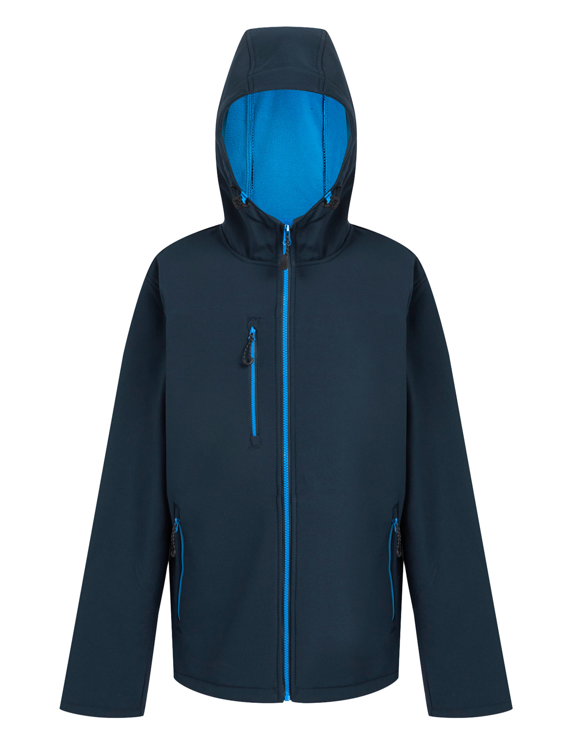 TRA705 Navigate 2-Layer Hooded Softshell Jacket Navy/ French Blue