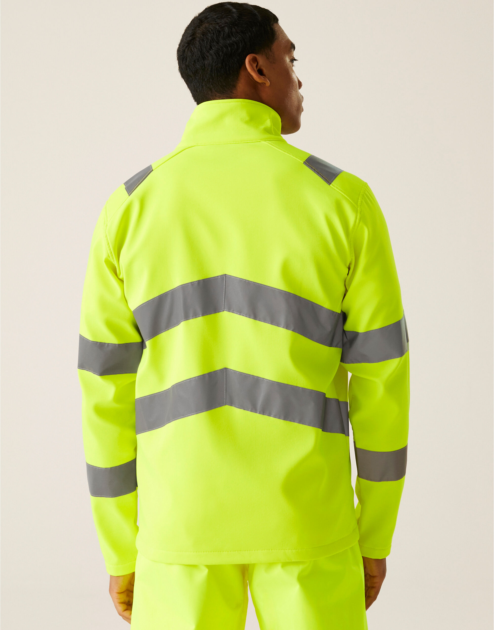 TRA712 Hi-Vis Yellow Hi-Vis Pro Contract Ablaze 2 Layer Softshell Jacket (Class 3)