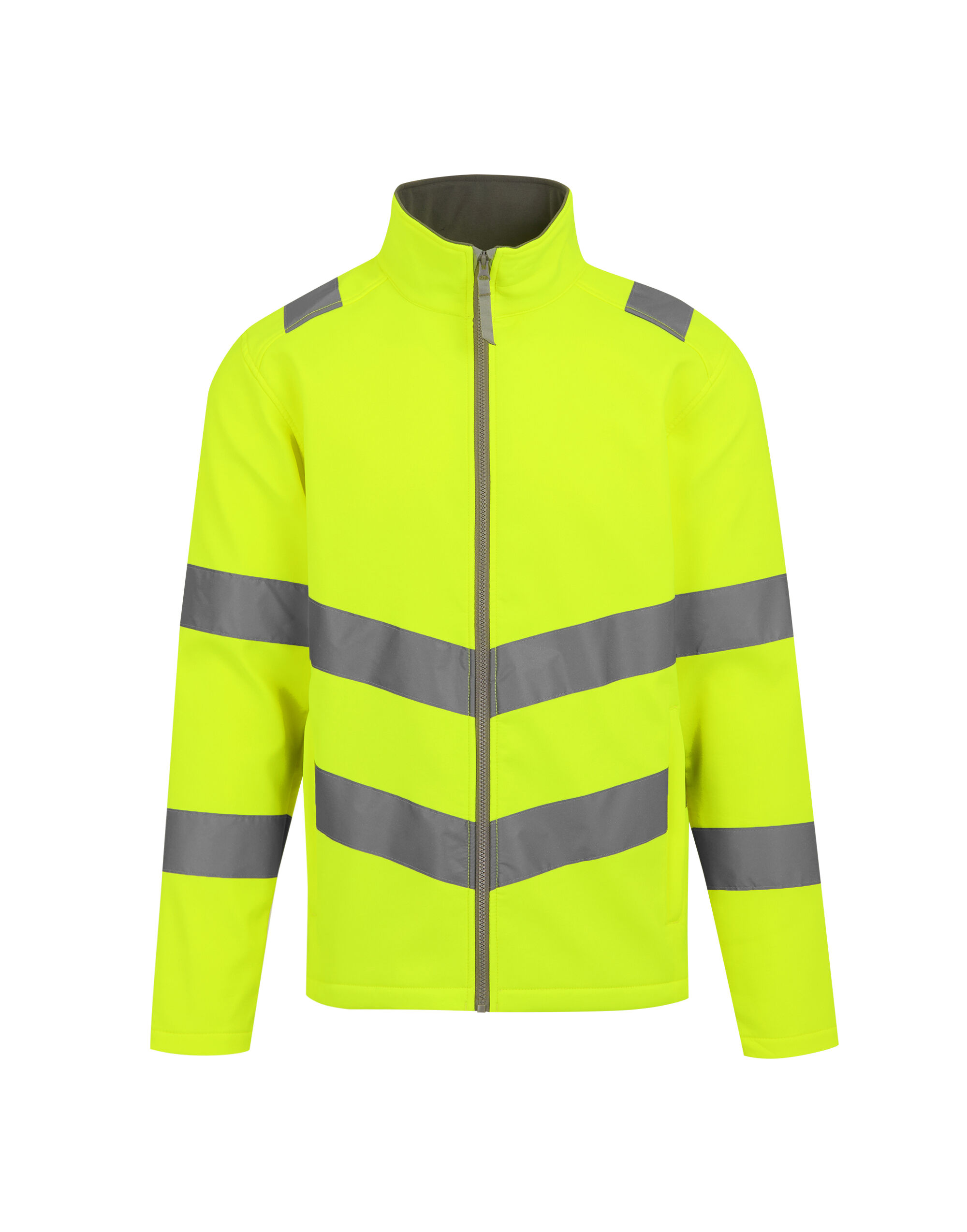 TRA712 Hi-Vis Yellow Hi-Vis Pro Contract Ablaze 2 Layer Softshell Jacket (Class 3)