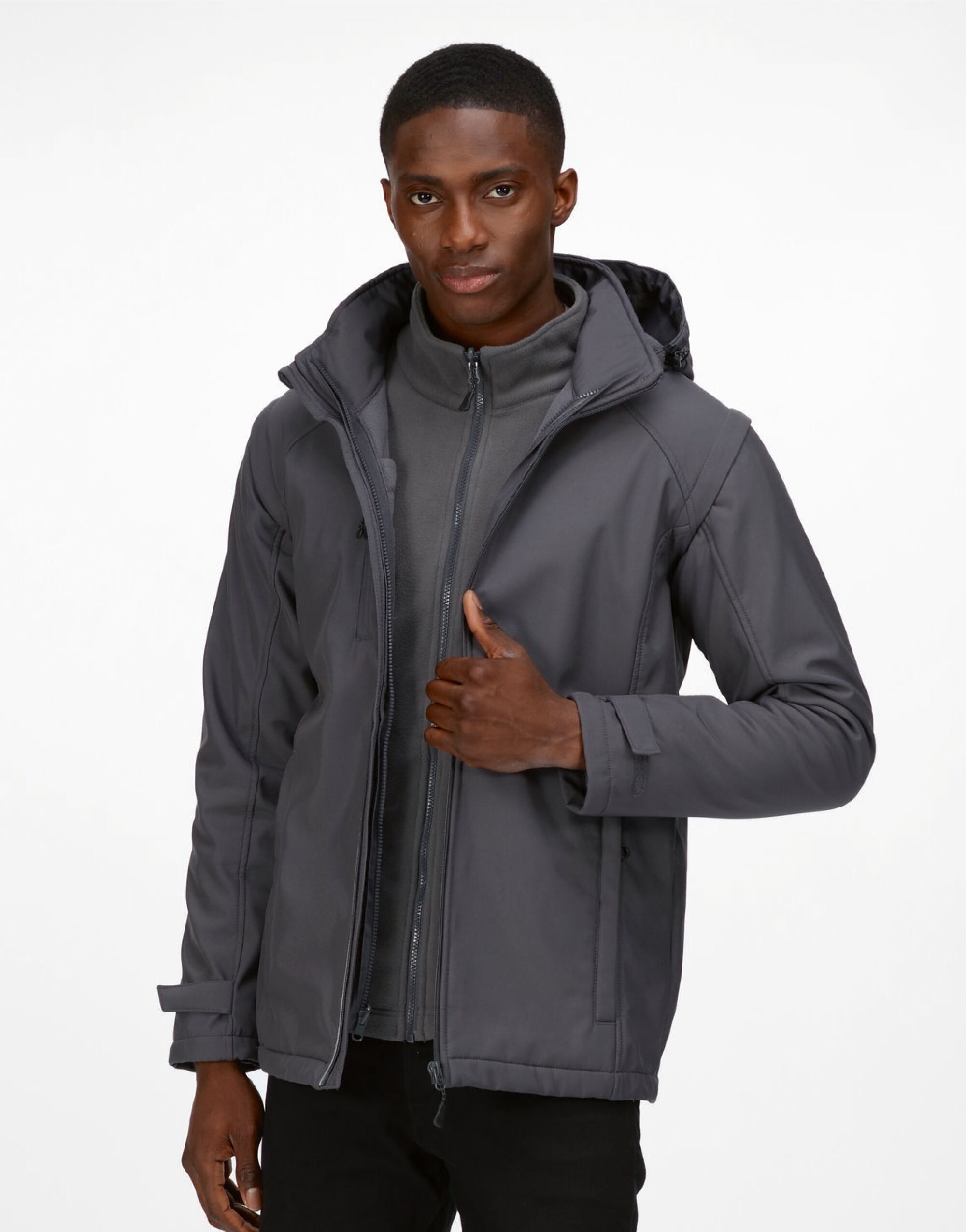 TRA713 Men’s Erasmus 4-In-1 Softshell Jacket Seal Grey/Seal Grey