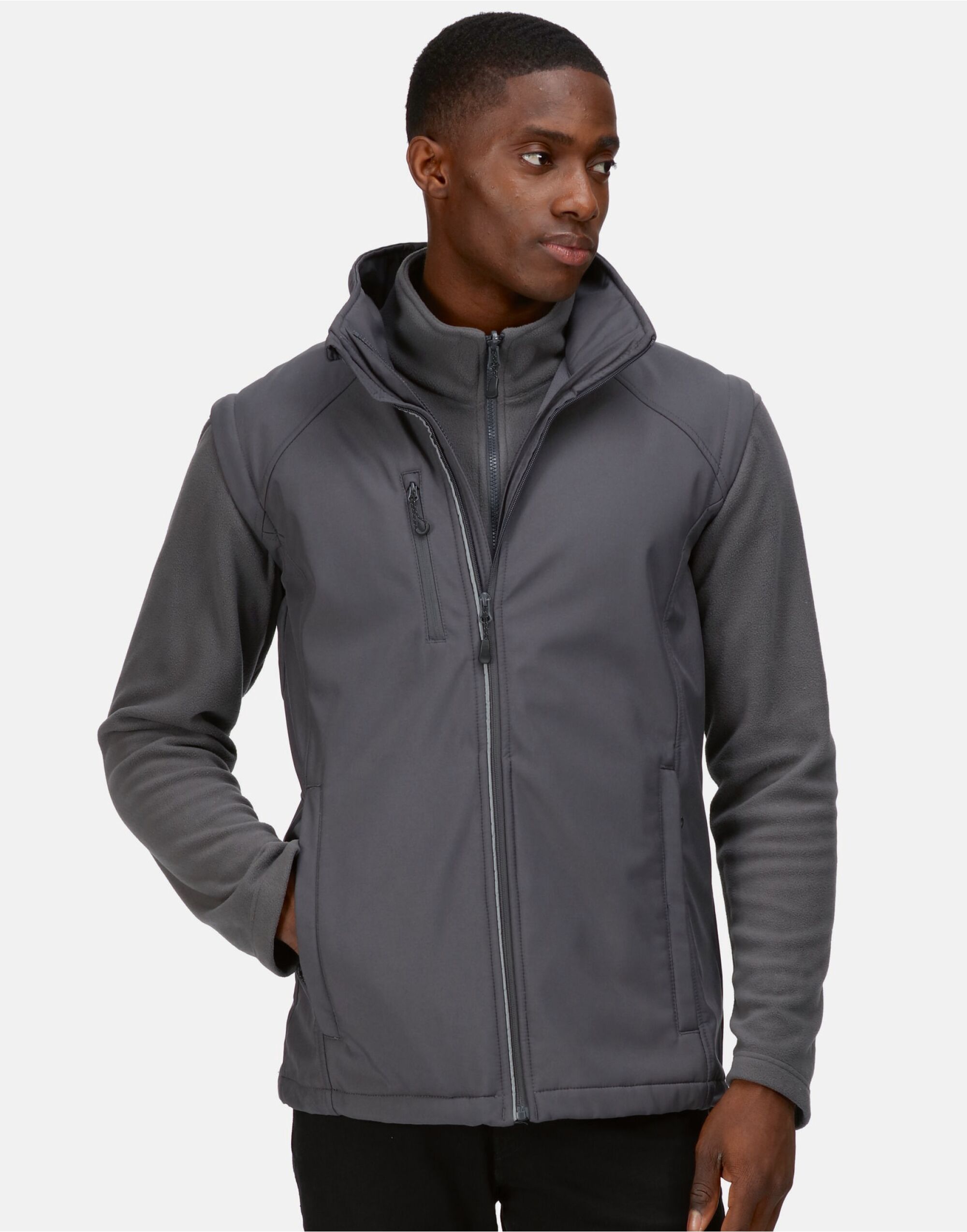 TRA713 Seal Grey/Seal Grey Men’s Erasmus 4-In-1 Softshell Jacket
