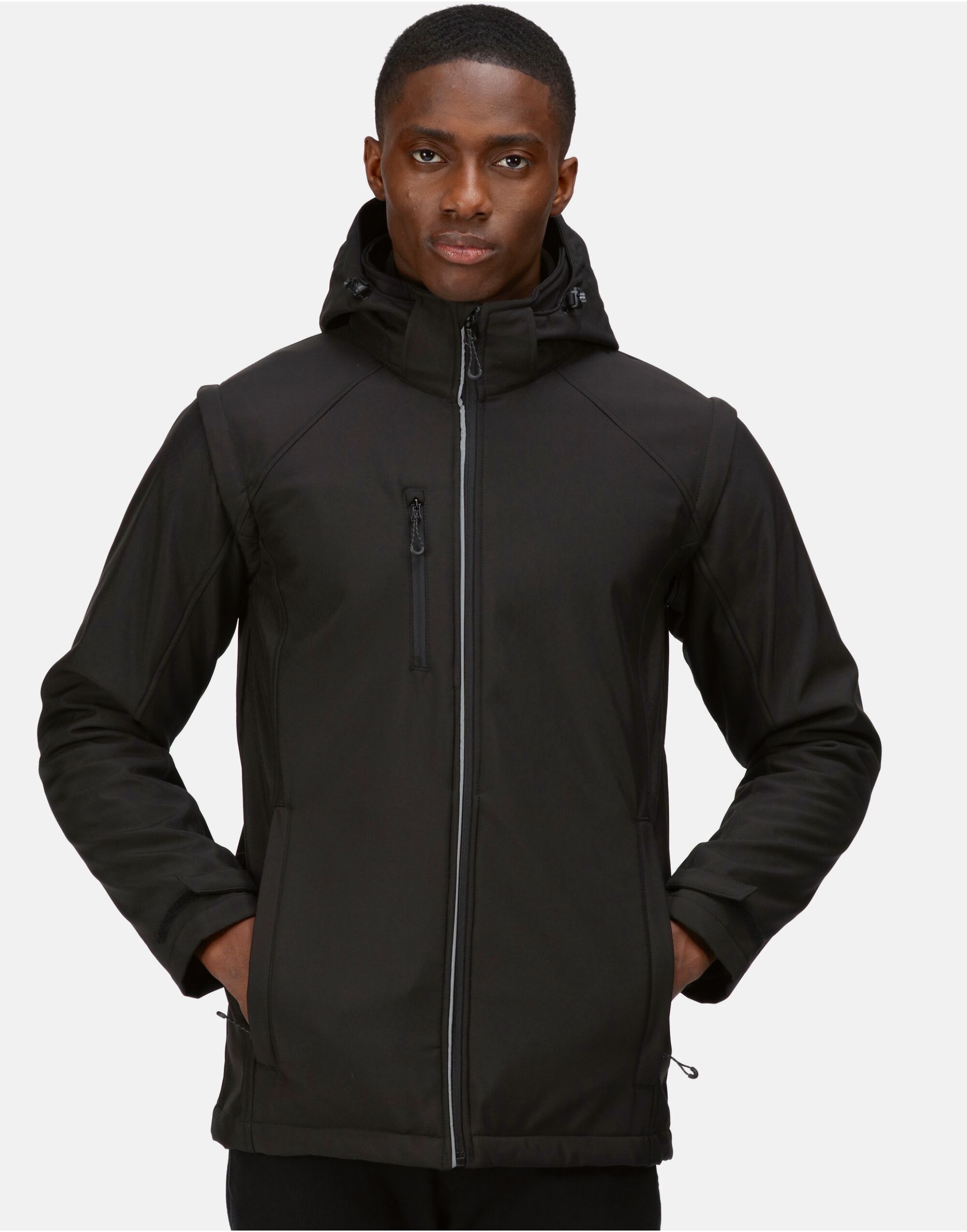 TRA713 Men’s Erasmus 4-In-1 Softshell Jacket Black/Black