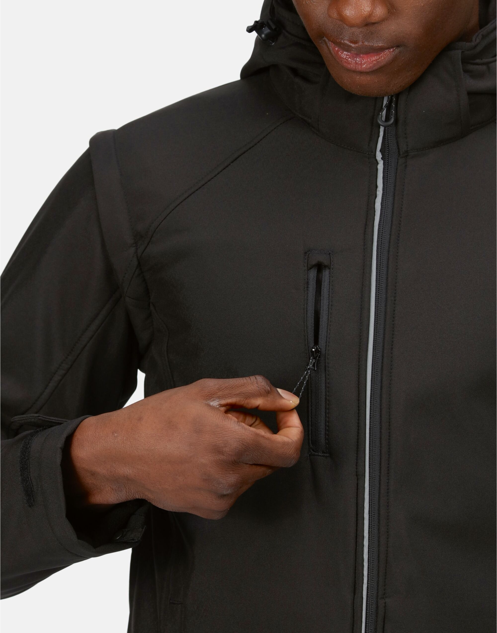 TRA713 Men’s Erasmus 4-In-1 Softshell Jacket Black/Black