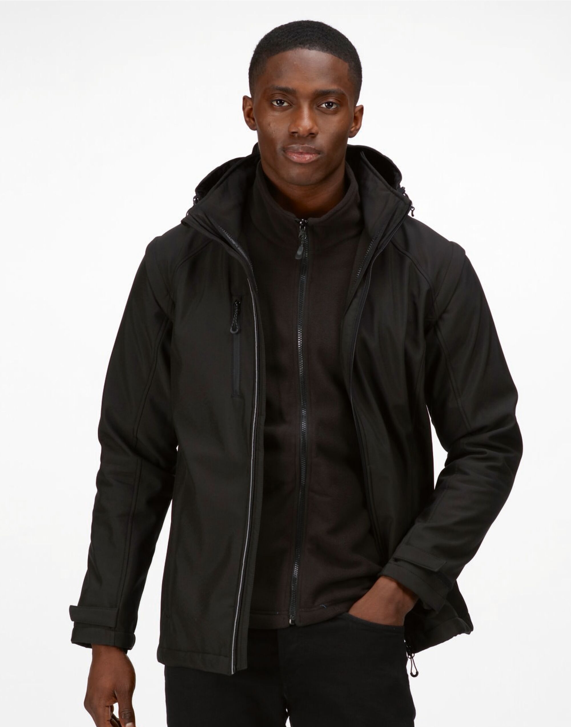TRA713 Black/Black Men’s Erasmus 4-In-1 Softshell Jacket