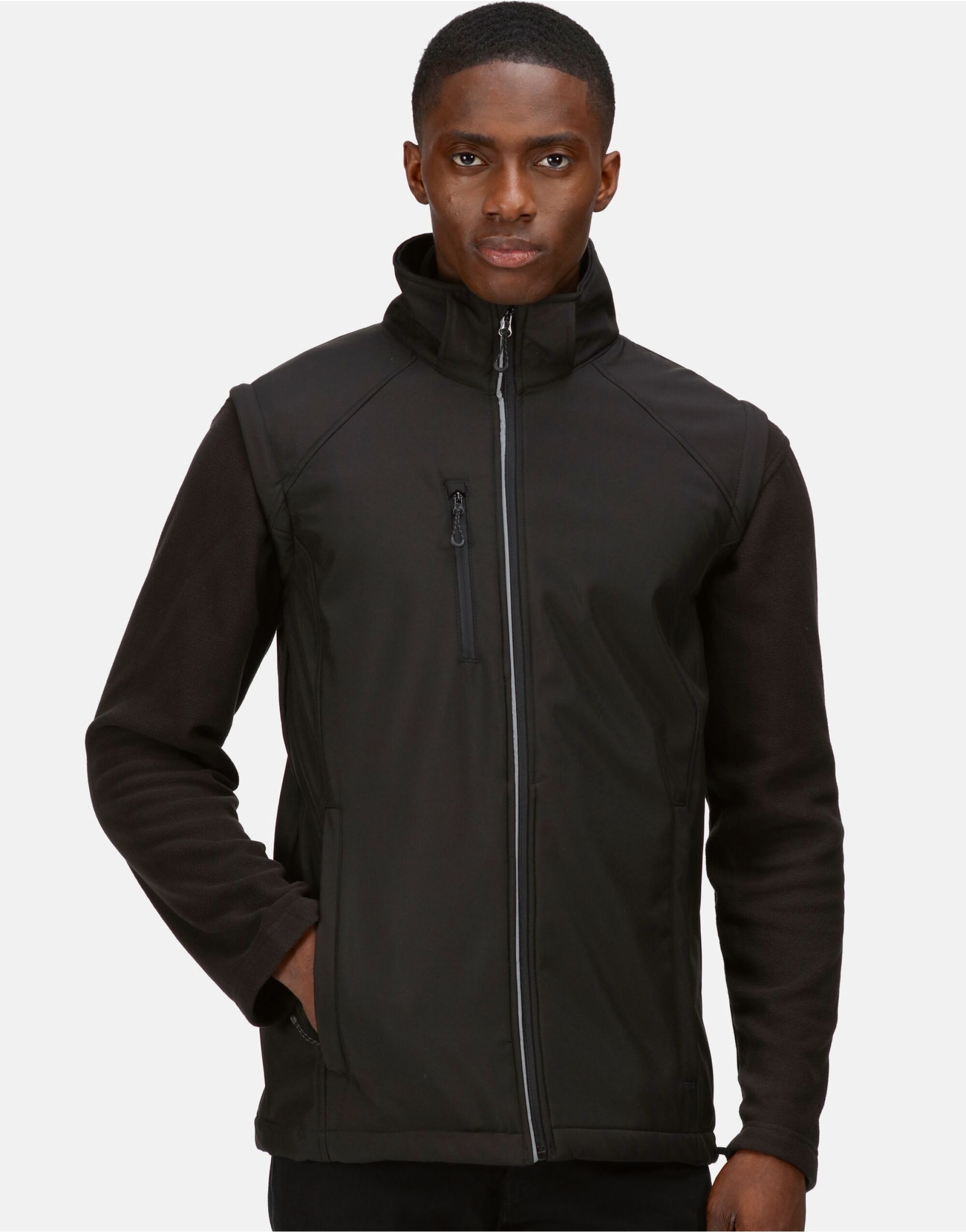 TRA713 Men’s Erasmus 4-In-1 Softshell Jacket Black/Black