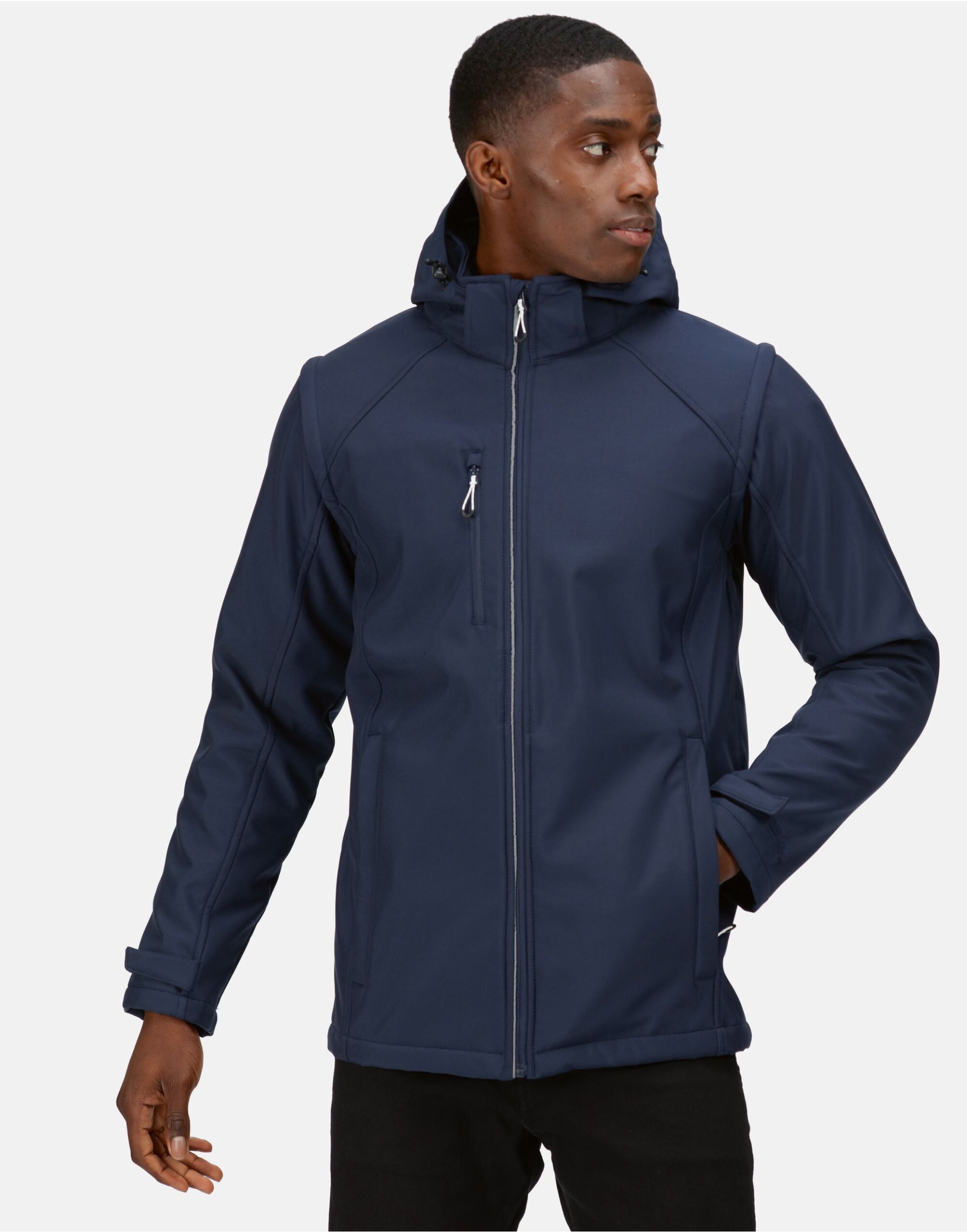 TRA713 Navy/Navy Men’s Erasmus 4-In-1 Softshell Jacket