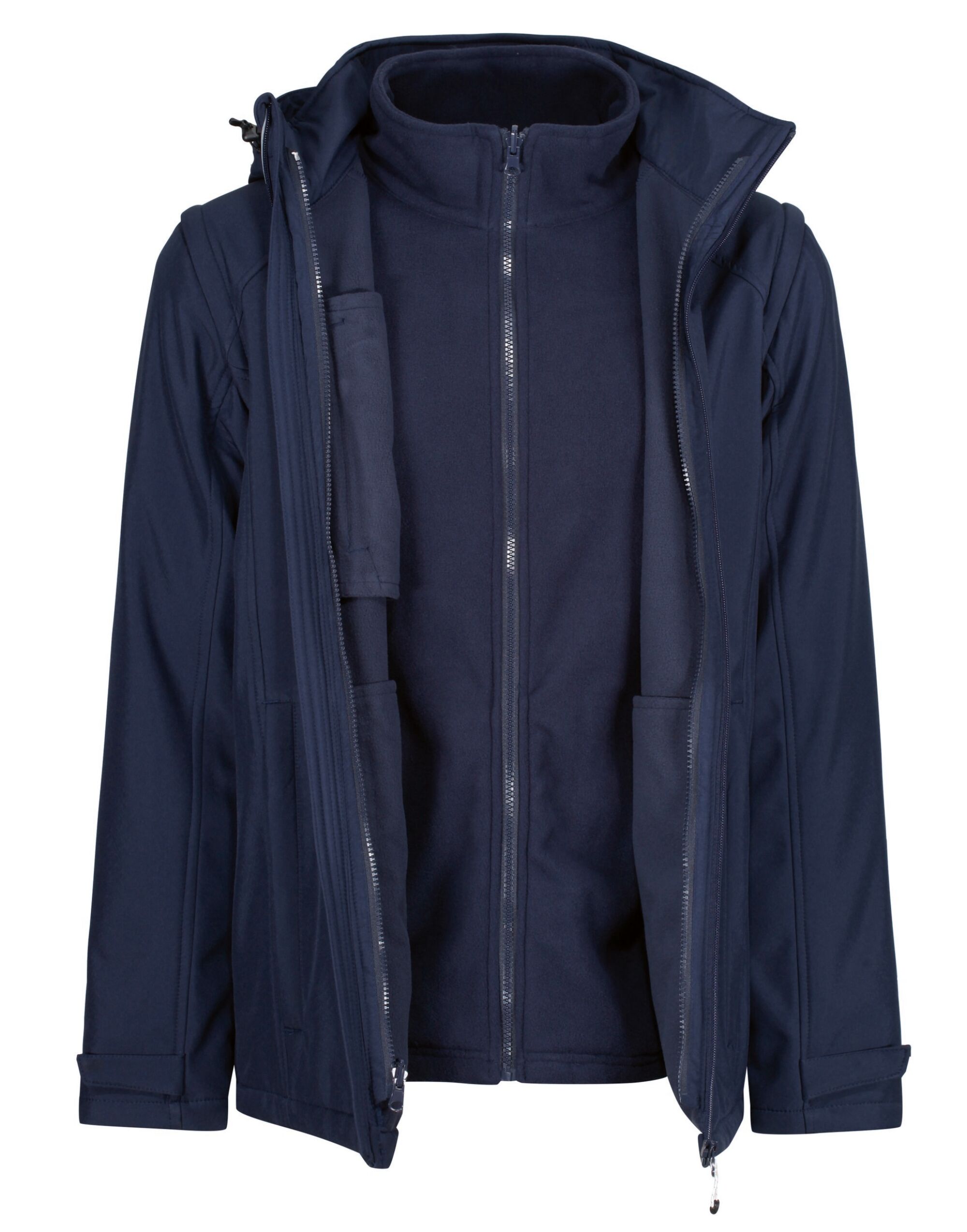 TRA713 Navy/Navy Men’s Erasmus 4-In-1 Softshell Jacket