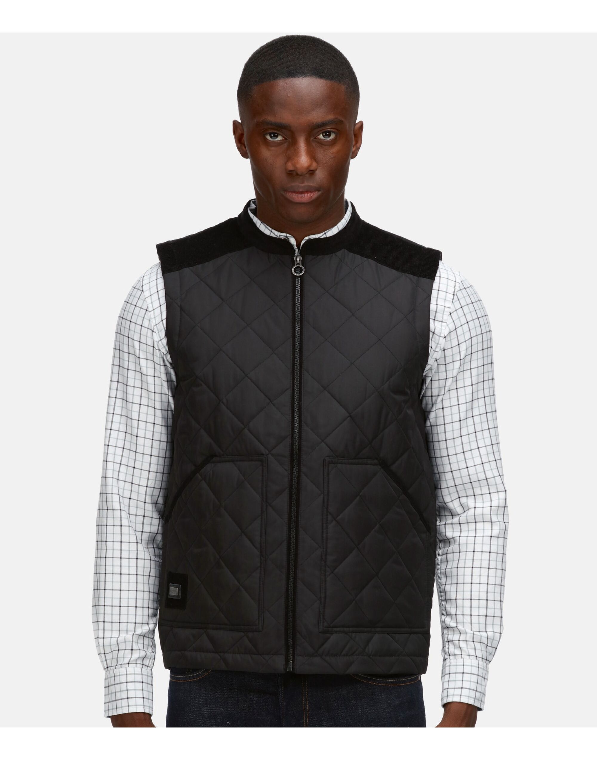 TRA876 Moreton Quilted Gilet Black