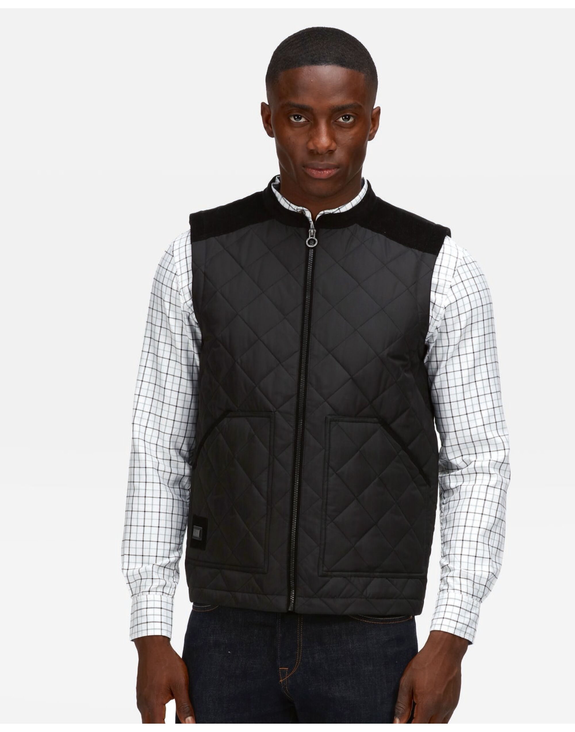 TRA876 Moreton Quilted Gilet Black