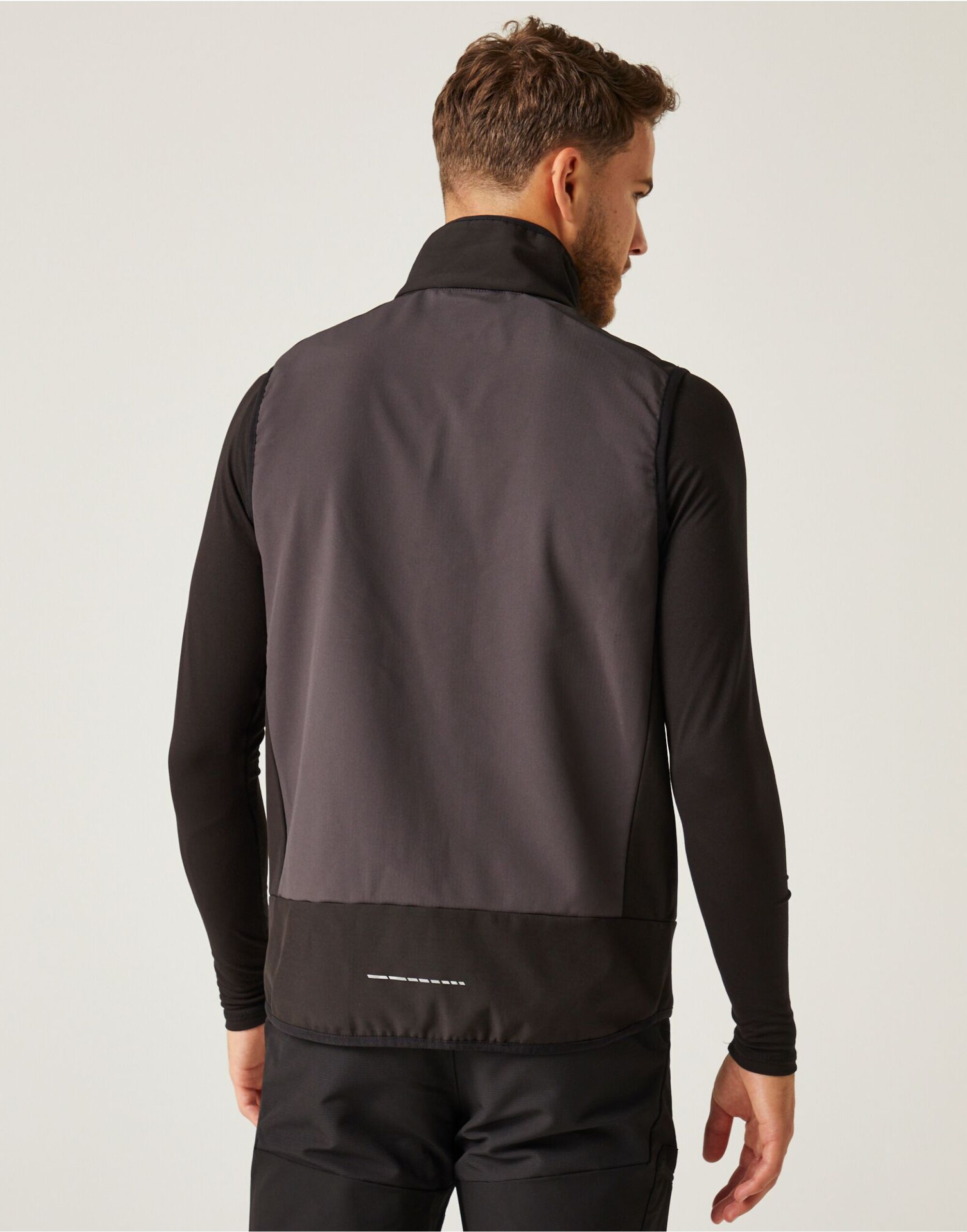 TRA907 Ash/Black E-Volve Unisex Two Layer SoftShell BodyWarmer