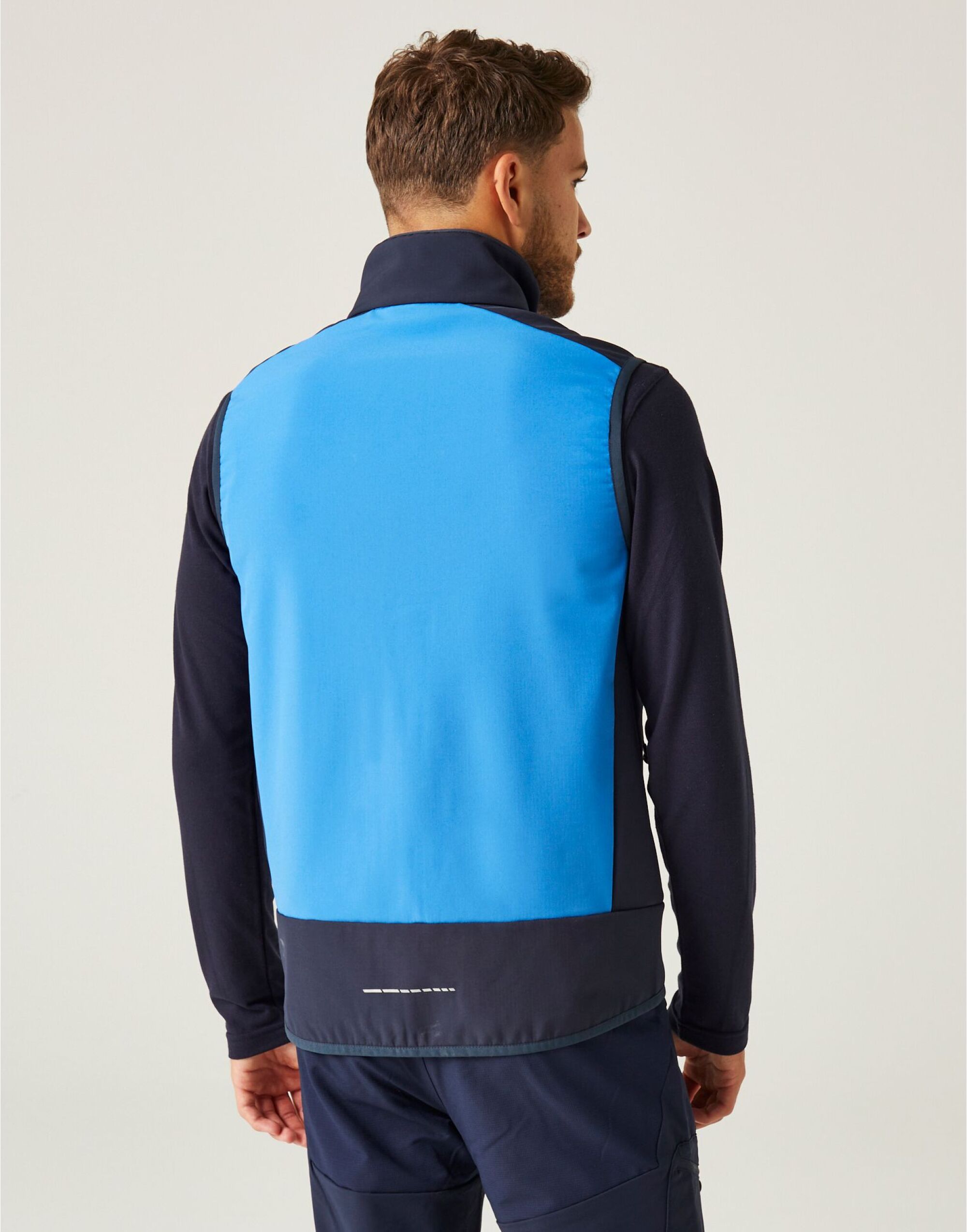 TRA907 Strong Blue/Navy E-Volve Unisex Two Layer SoftShell BodyWarmer