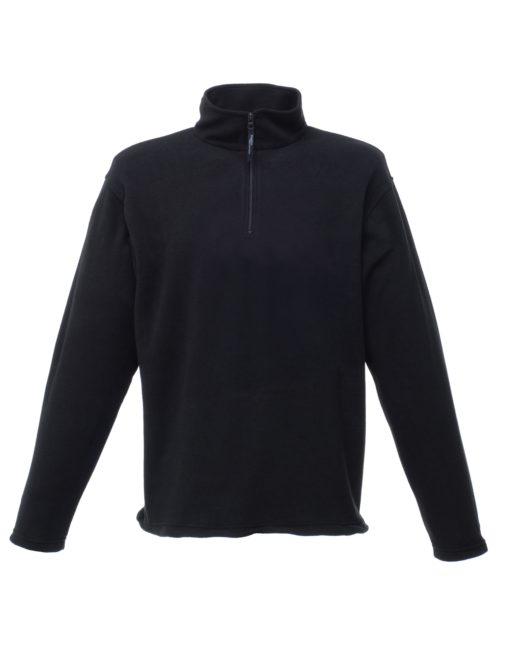 TRF549 Black Micro Zip Neck Fleece