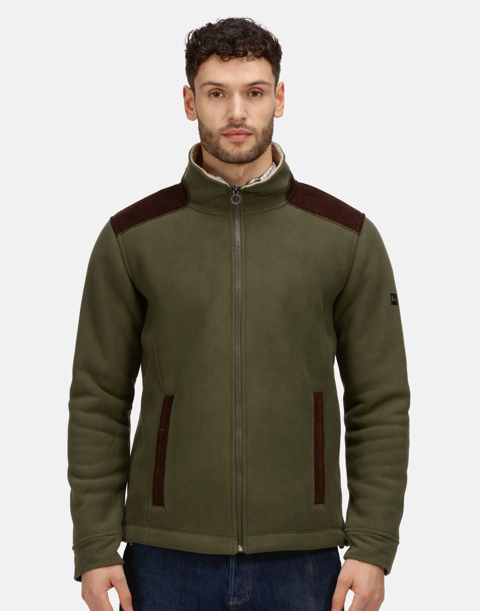 TRF666 Dark Khaki Faversham Full Zip Fleece